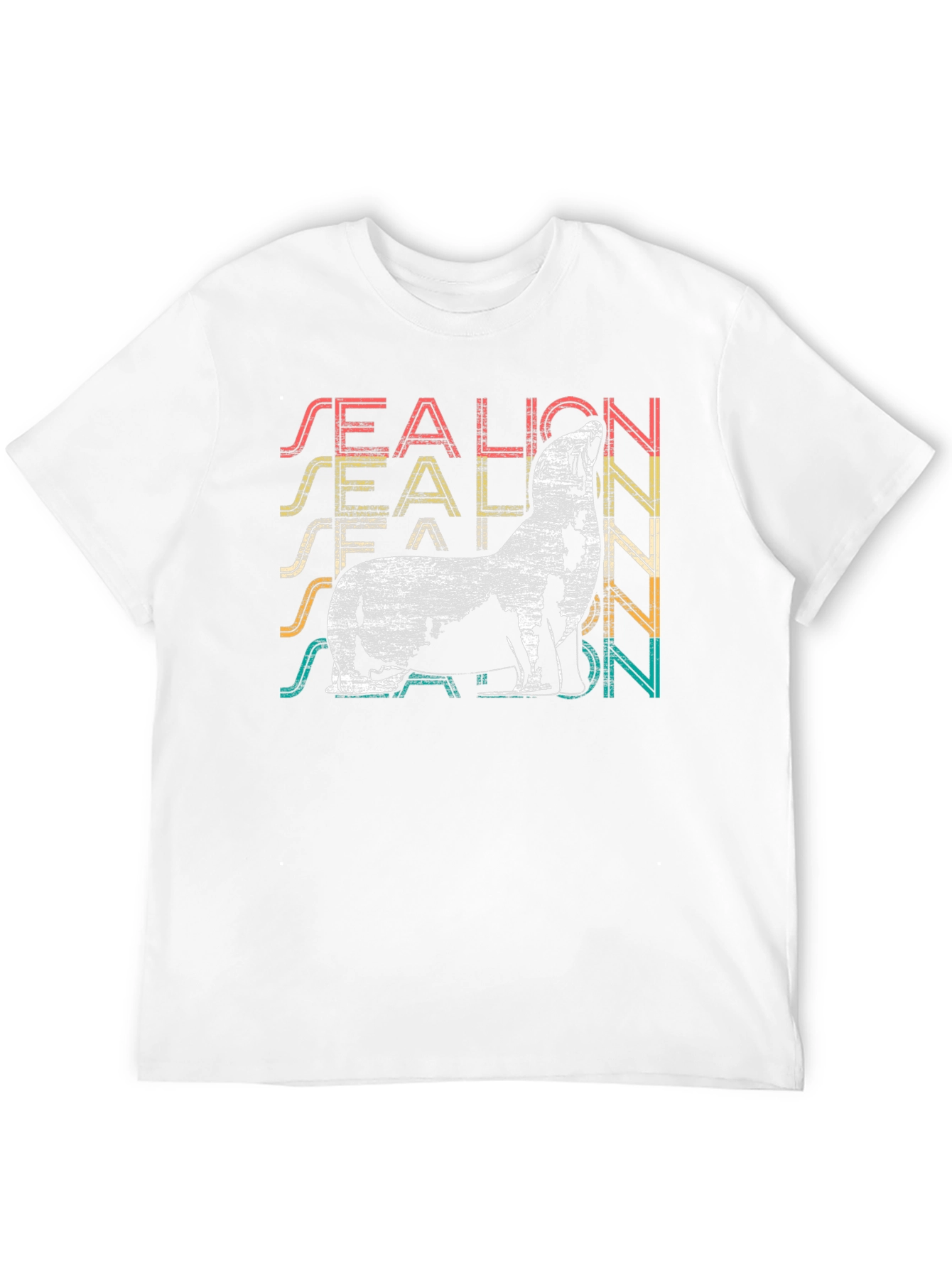 Black Retro Sea Lion Graphic Tee - Vintage Animal Design view 12