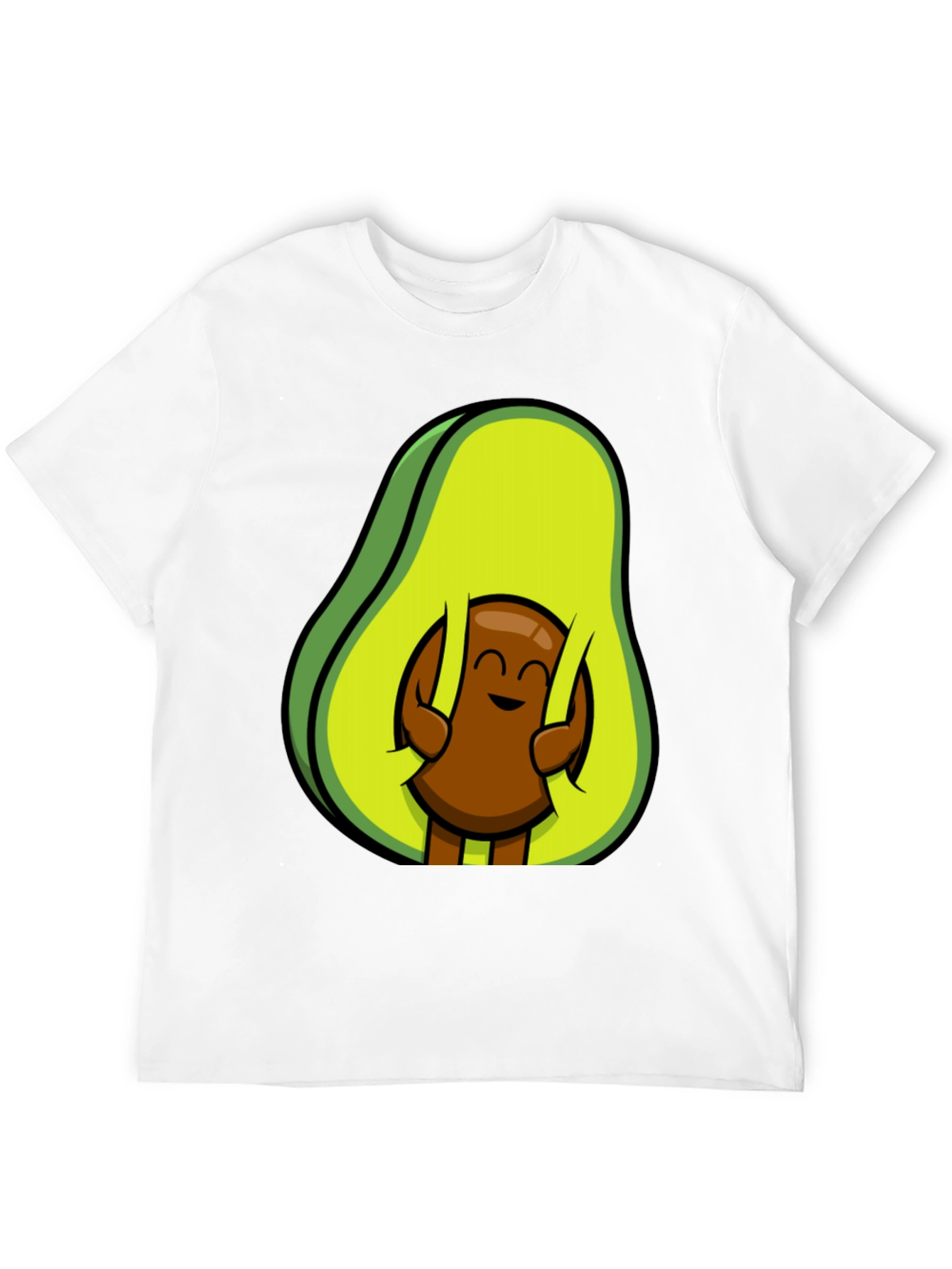Black Funny Avocado Hugging Seed T-Shirt view 12