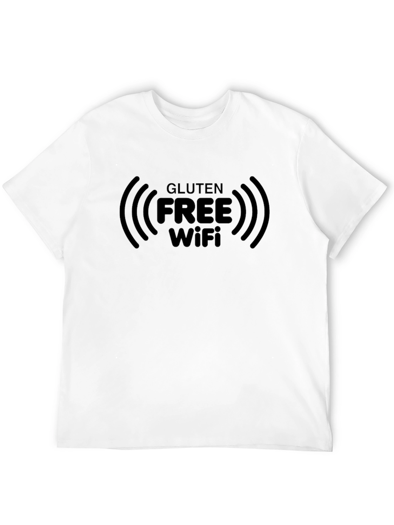 Black Gluten Free WiFi T-Shirt - Funny Novelty Tee view 12