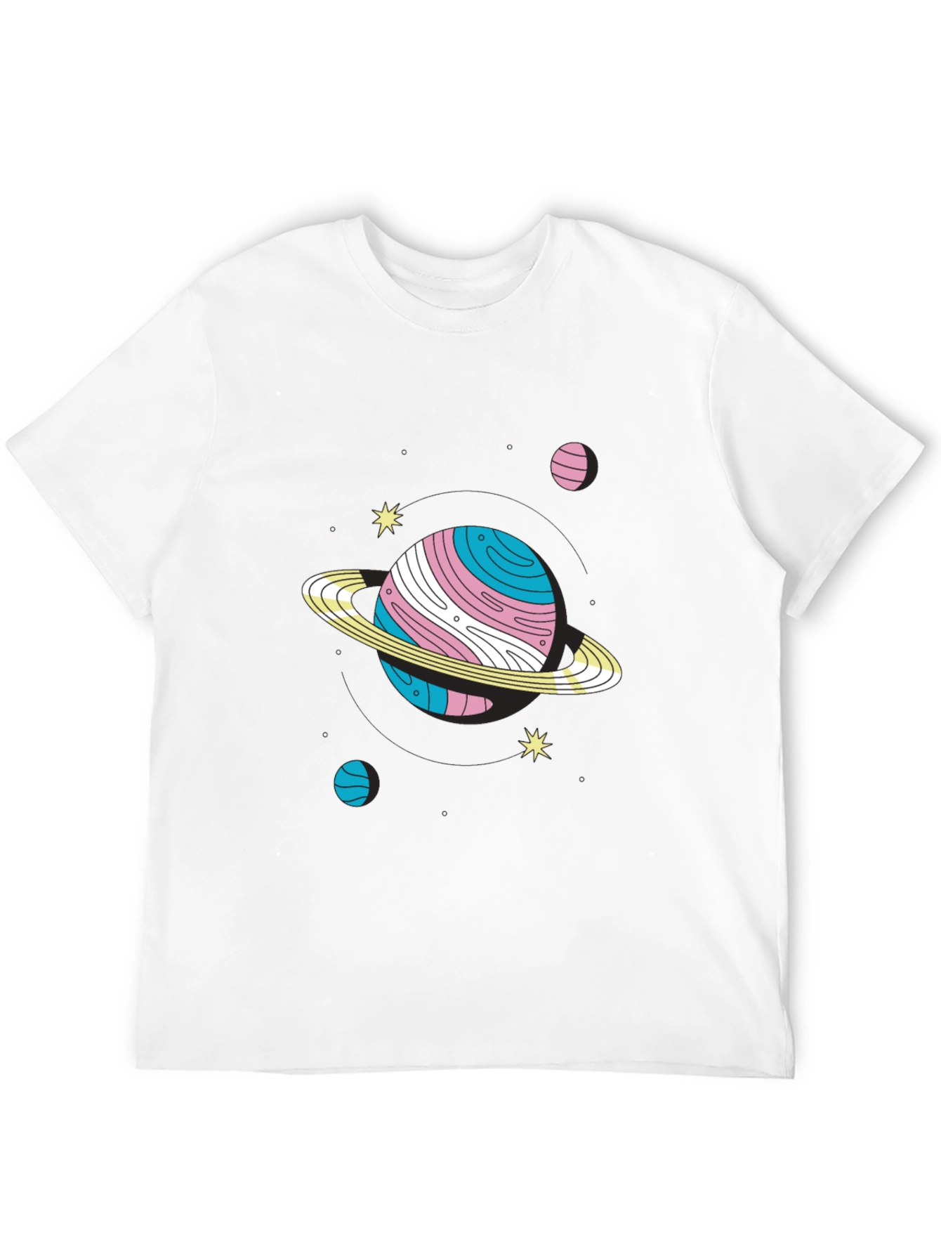 Black Trans Pride Planet Graphic T-Shirt view 12