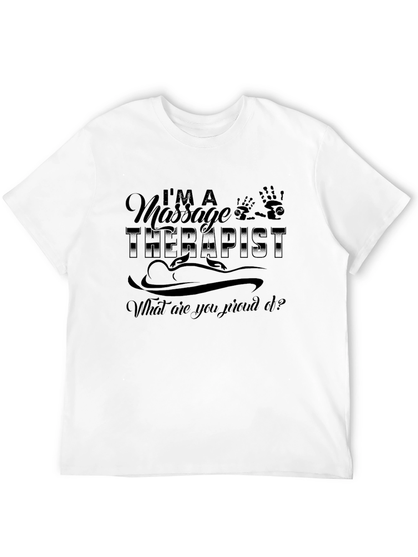 Black Massage Therapist Graphic Tee - Proud Profession Shirt view 12