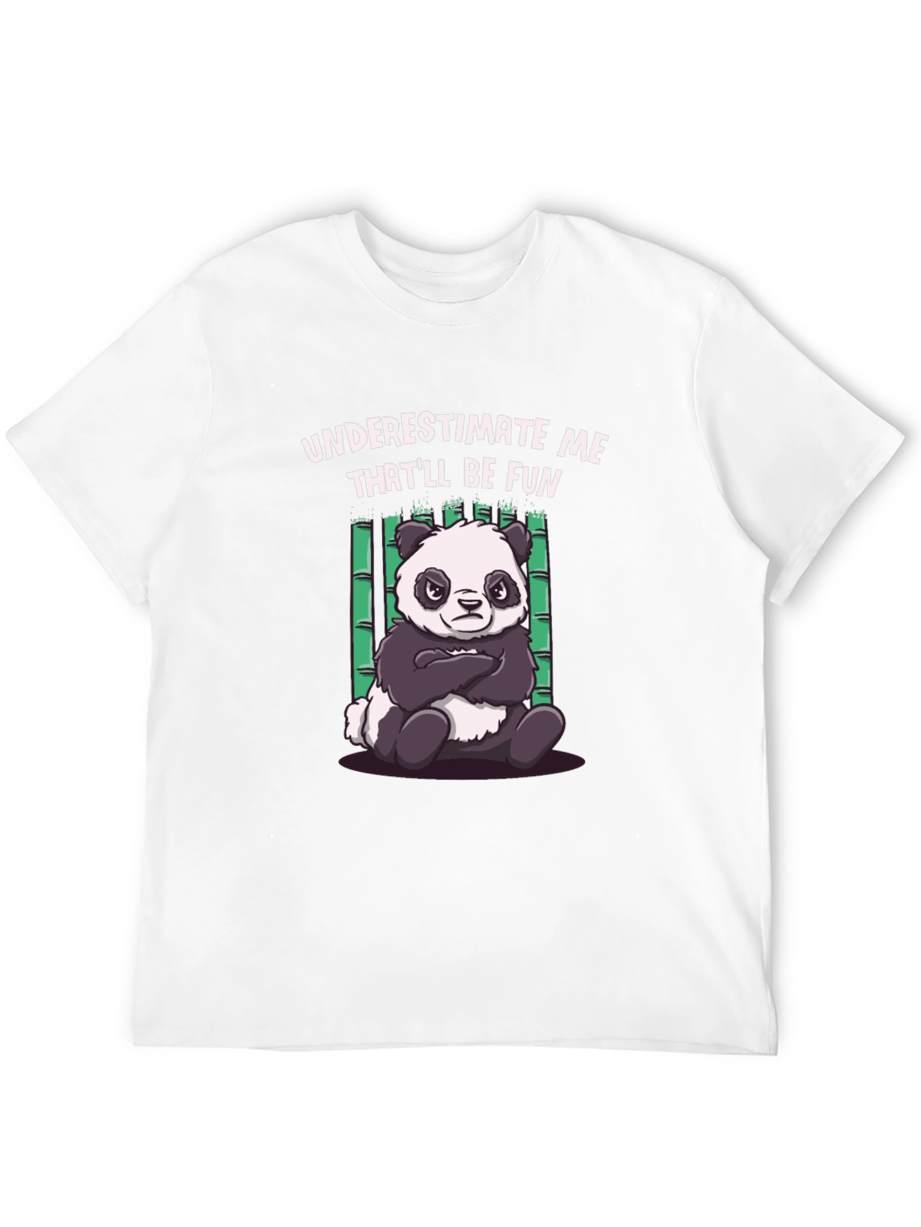 Black Funny Panda T-Shirt - Underestimate Me view 12