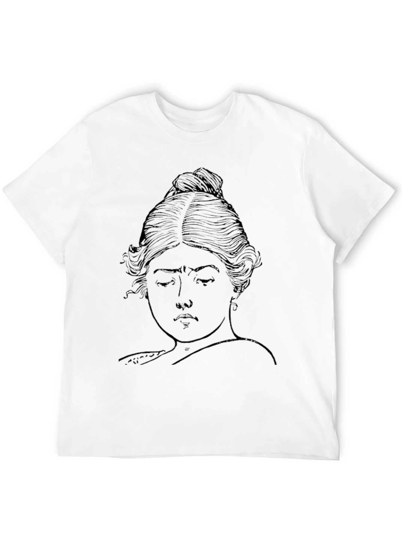 Black Vintage Woman Portrait Black T-Shirt view 12