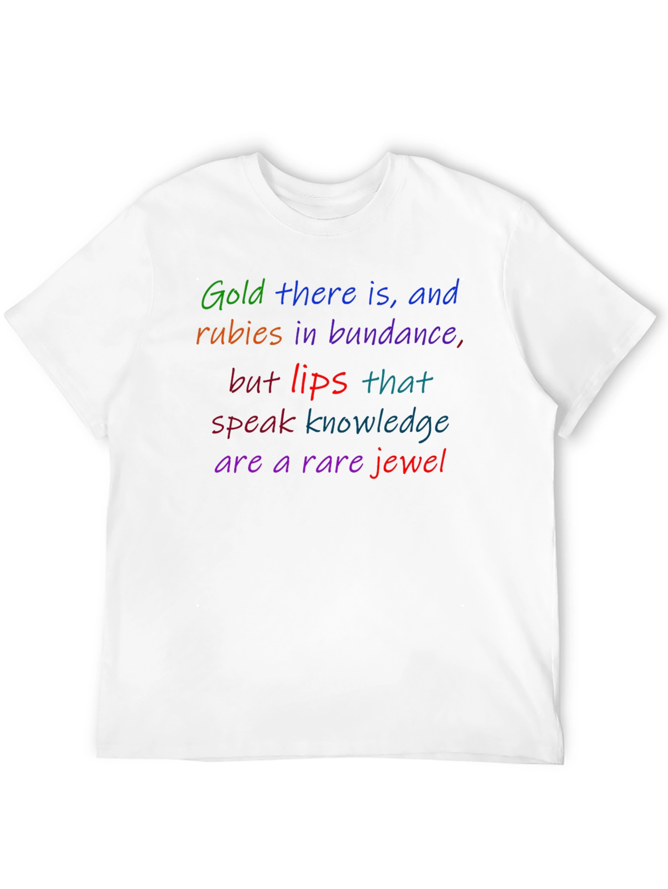 Black Colorful Word Art T-Shirt: "A Rare Jewel" view 12