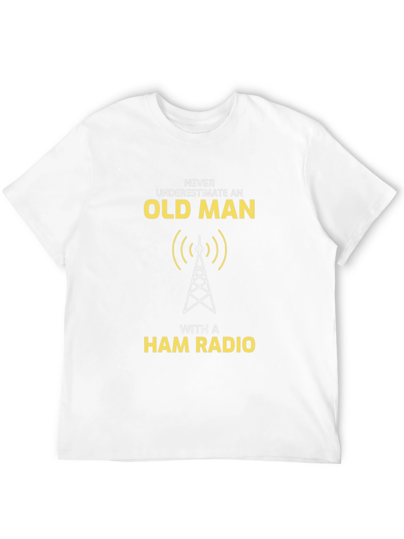 Black Never Underestimate An Old Man Ham Radio T-Shirt view 12