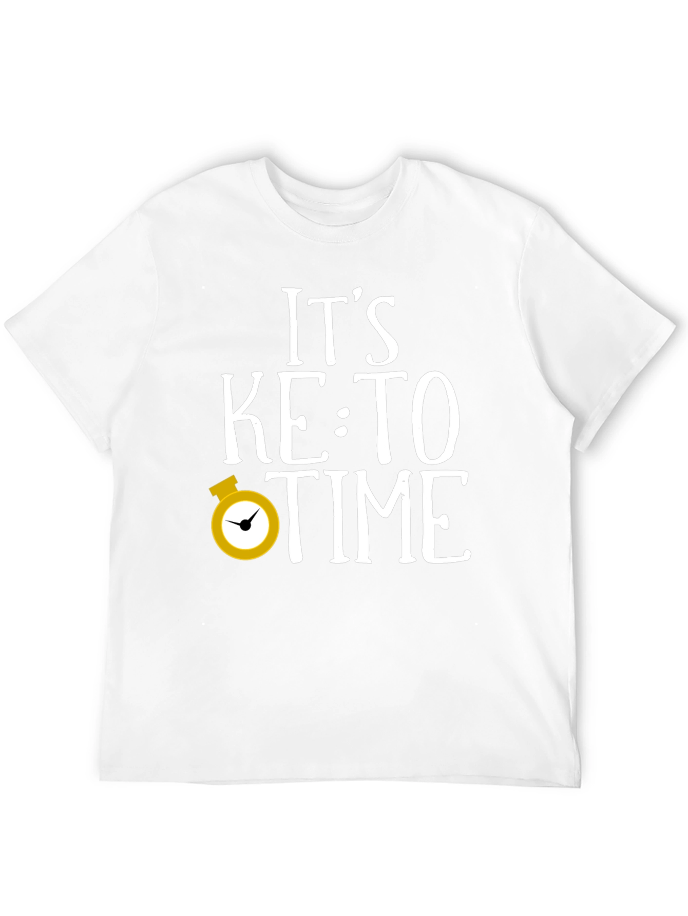 Black It's Keto Time Funny Graphic T-Shirt view 12