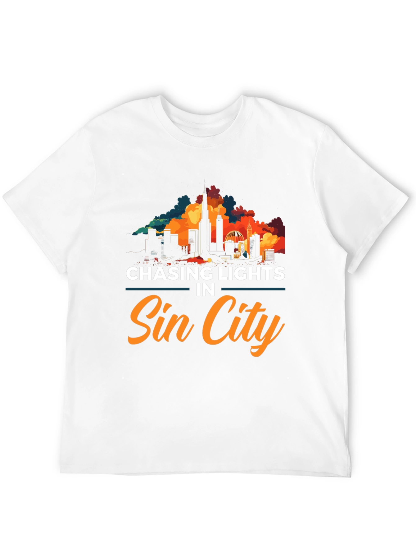 Black Sin City Chasing Lights Graphic Tee view 12