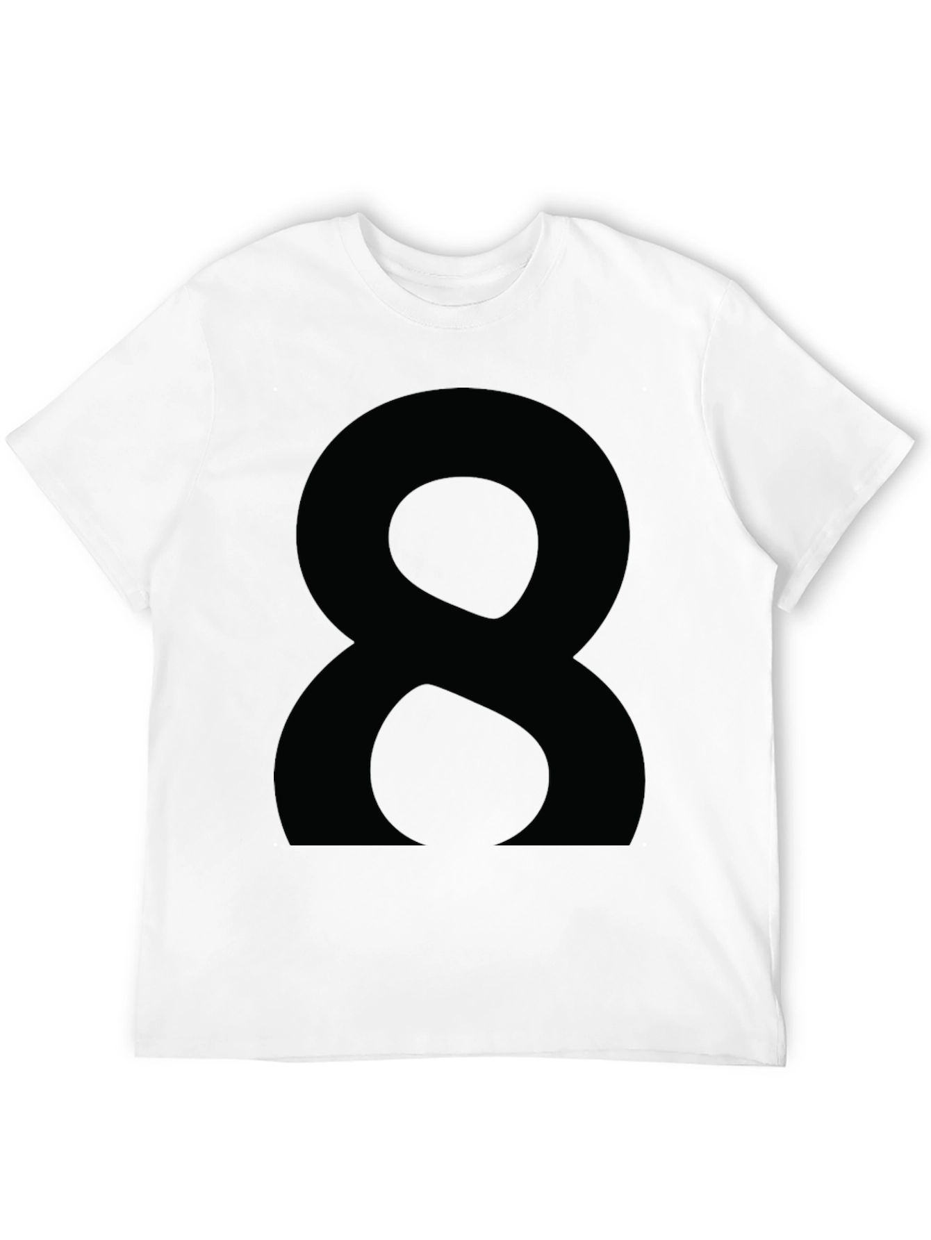 Black Black T-Shirt with Number Eight Graphic view 12