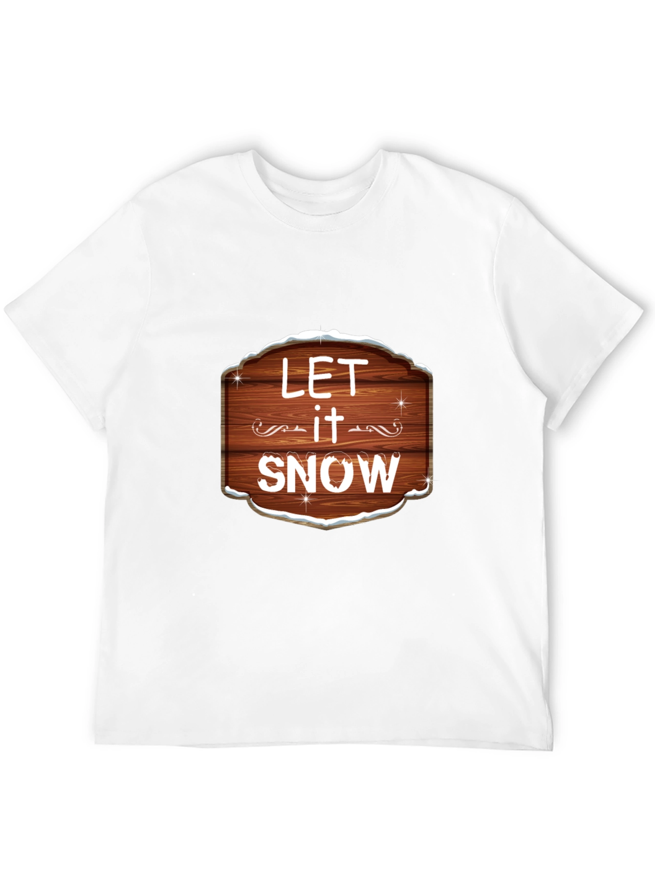 Black Let it Snow Graphic Tee - Festive Holiday Shirt view 12
