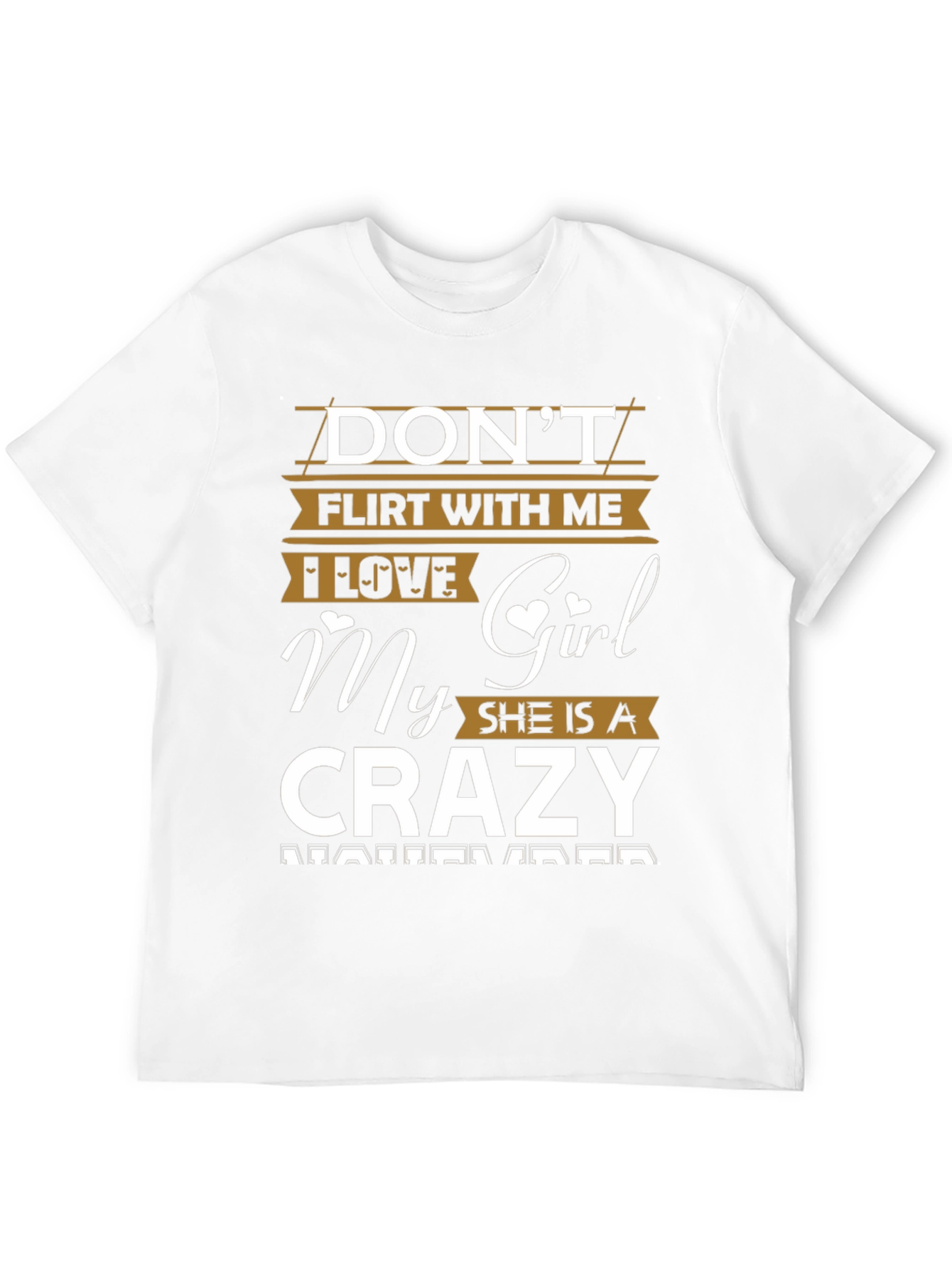 Black Don't Flirt With Me Crazy Girl T-Shirt view 12