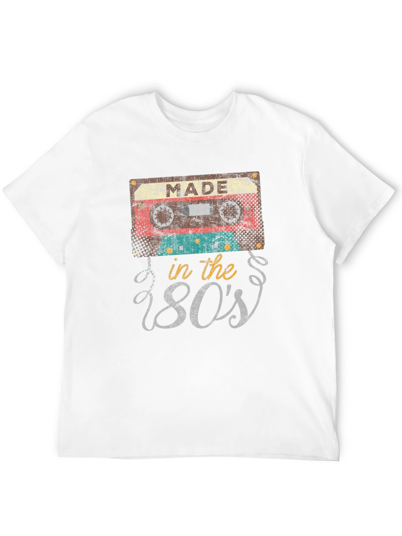 Black Made in the 80s Cassette Tape Black T-Shirt view 12