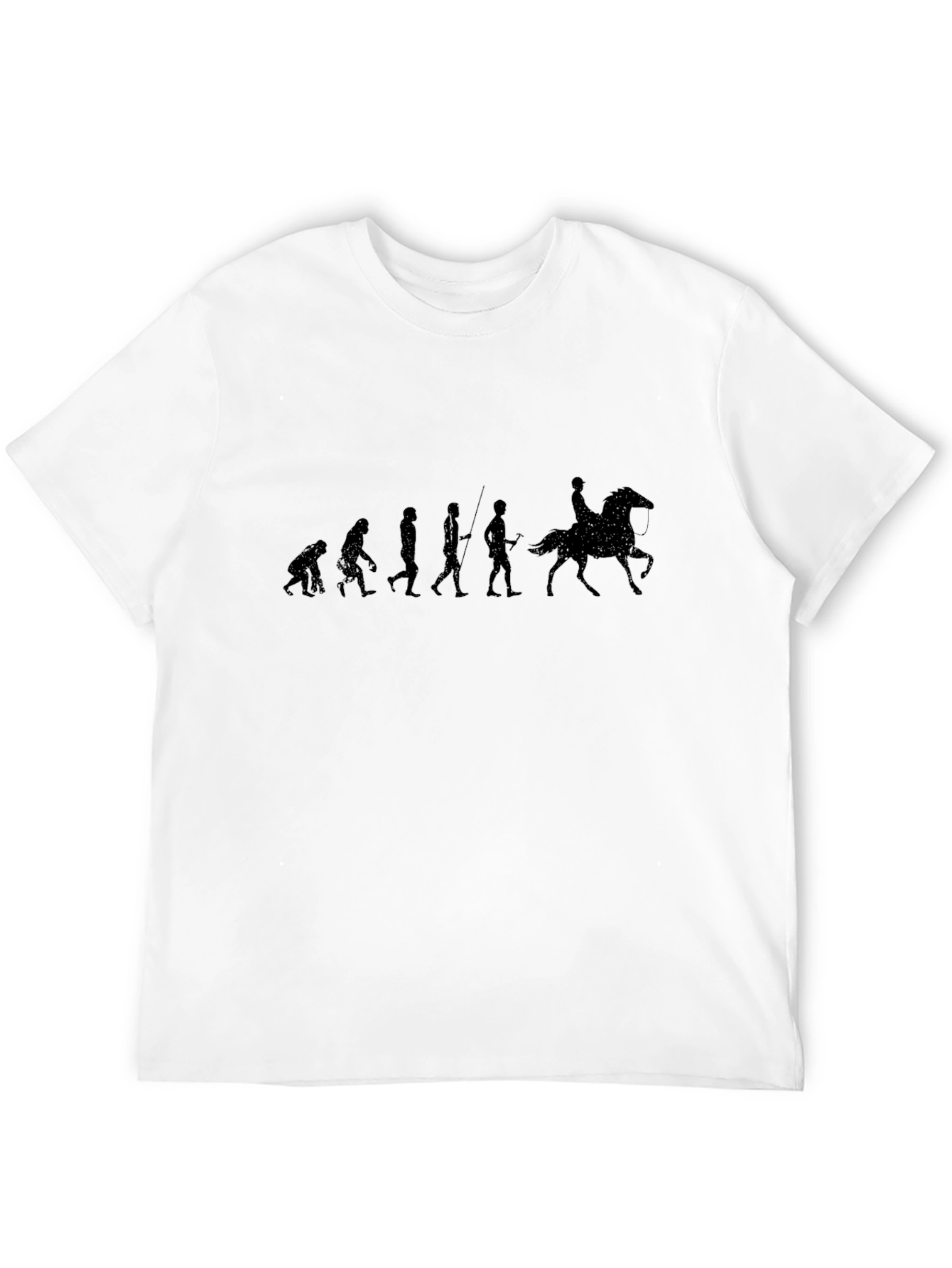 Black Evolution of Horse Riding Black T-Shirt view 12