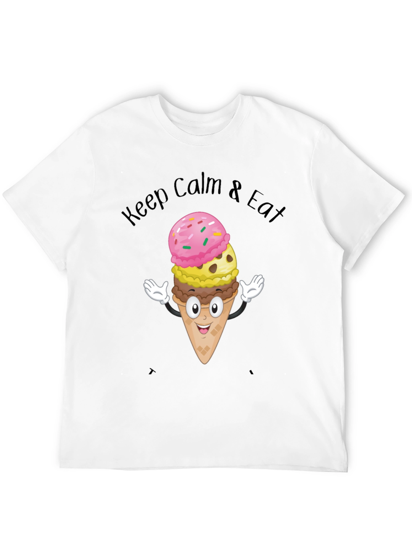 Keep Calm & Eat Ice Cream Graphic Tee - 12