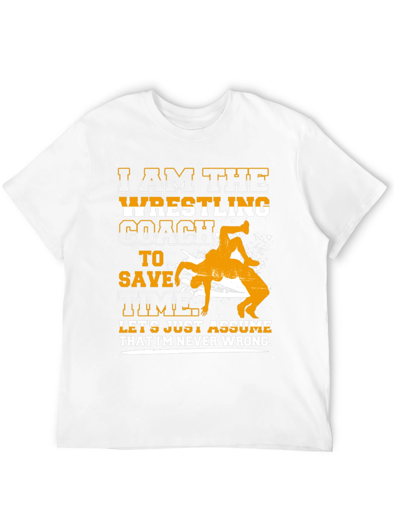 Black Wrestling Coach T-Shirt - Never Wrong Tee view 12