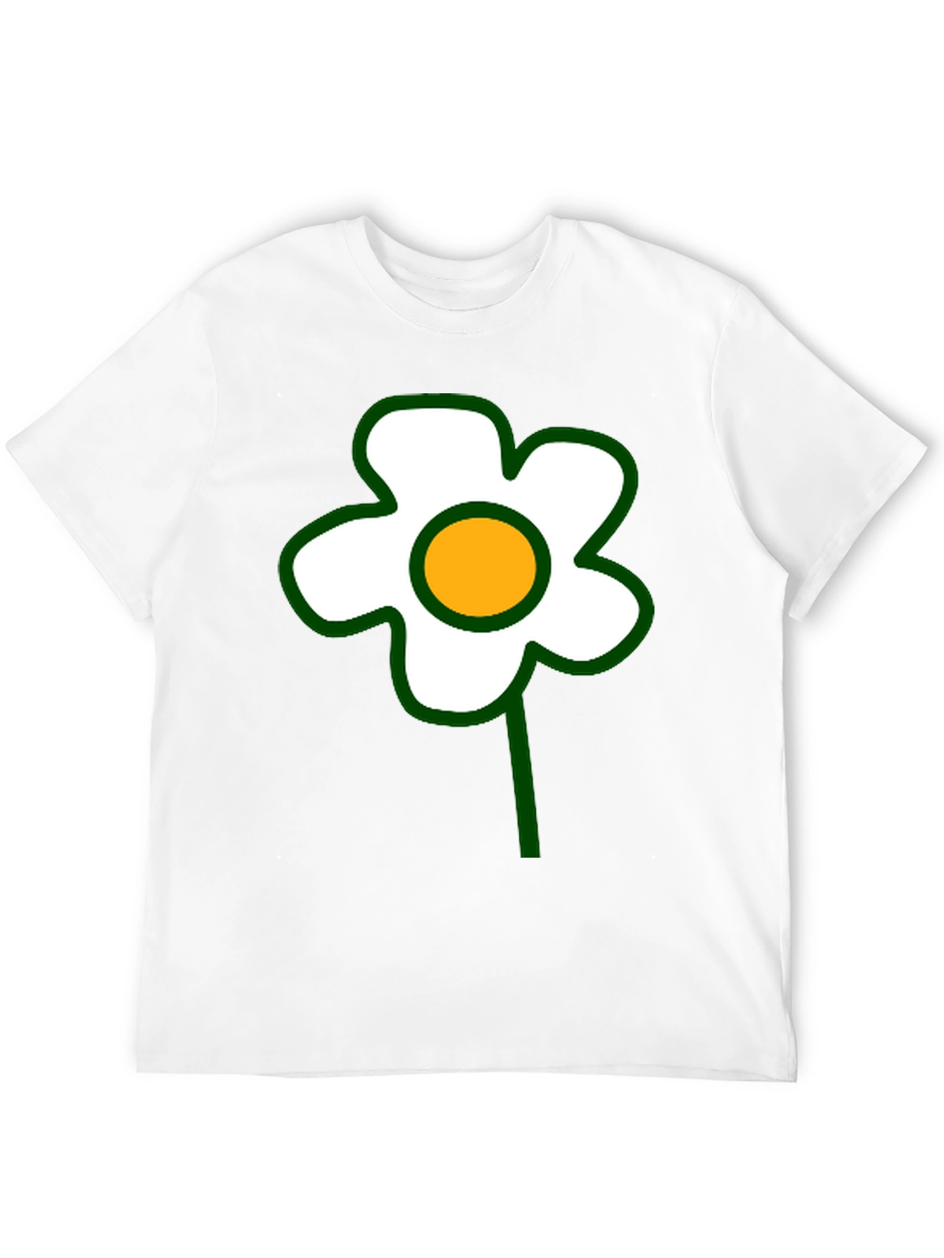 Black Black T-Shirt with Retro Flower Graphic view 12