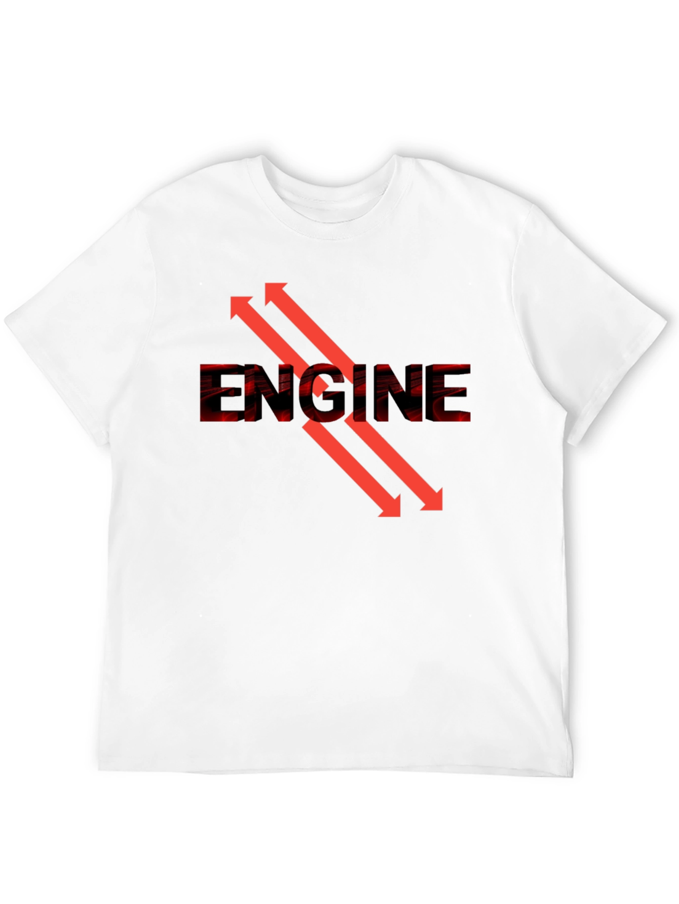 Black Engine Arrow Graphic Tee - Cool Automotive Design view 12