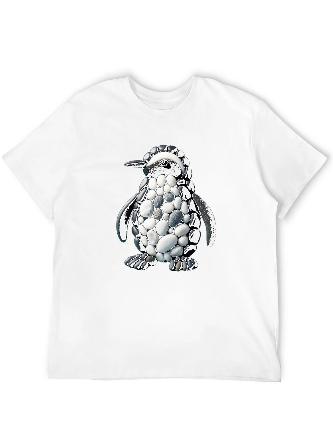 Black Stone Penguin Graphic Tee - Unique Design view 12
