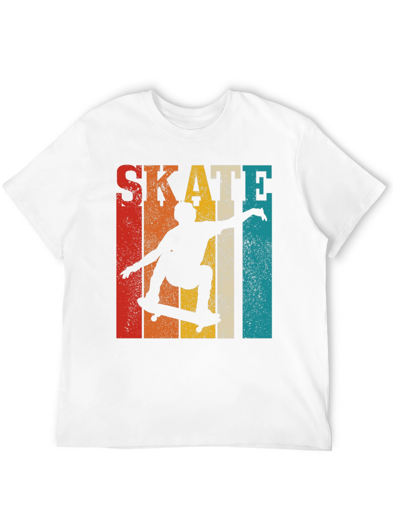 Black Retro Skateboarding Graphic T-Shirt view 12