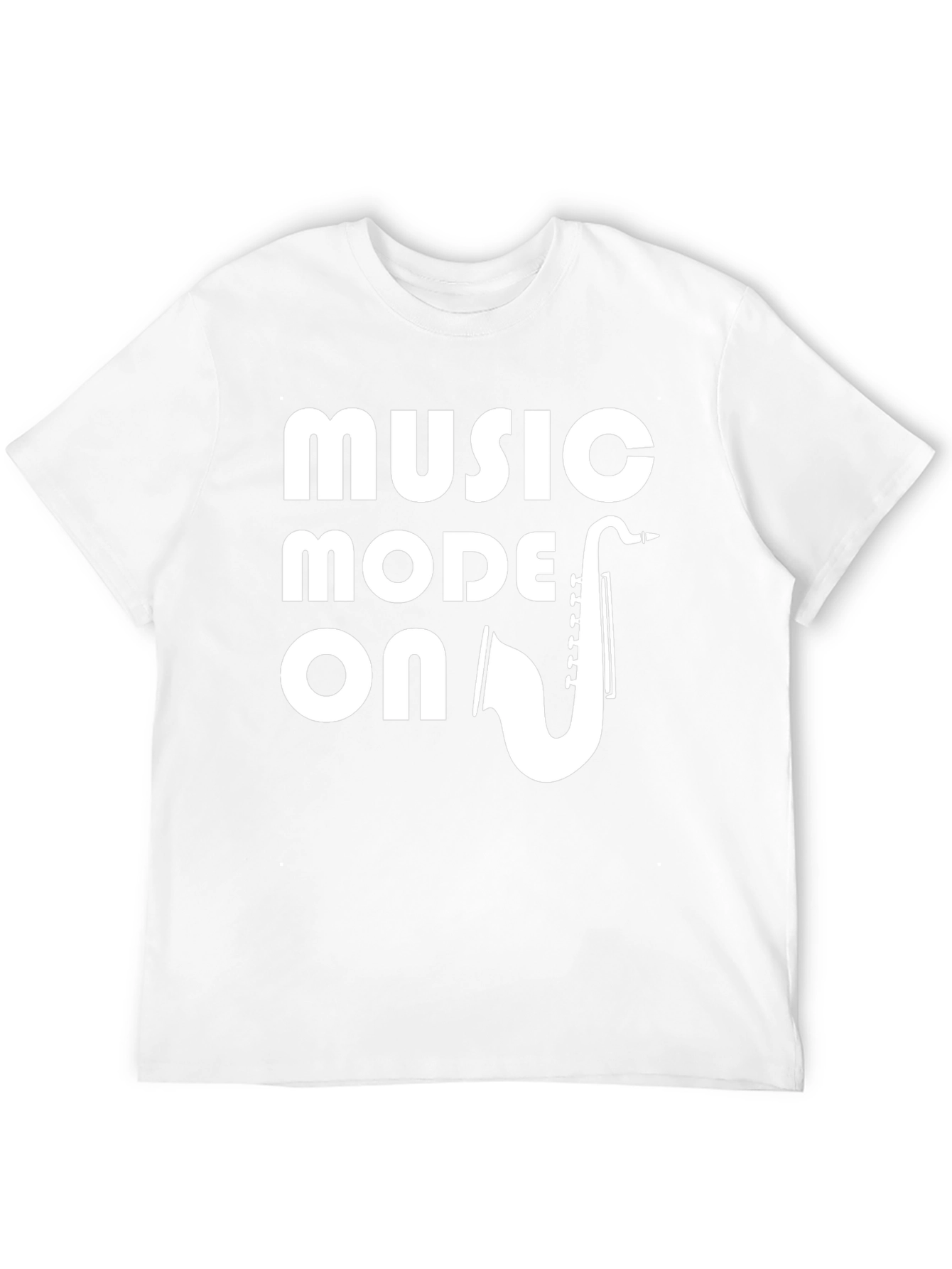 Black Music Mode On T-Shirt - Saxophone Graphic Tee view 12