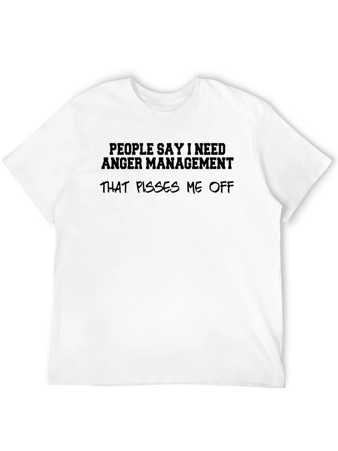 Black Anger Management Humor T-Shirt view 12