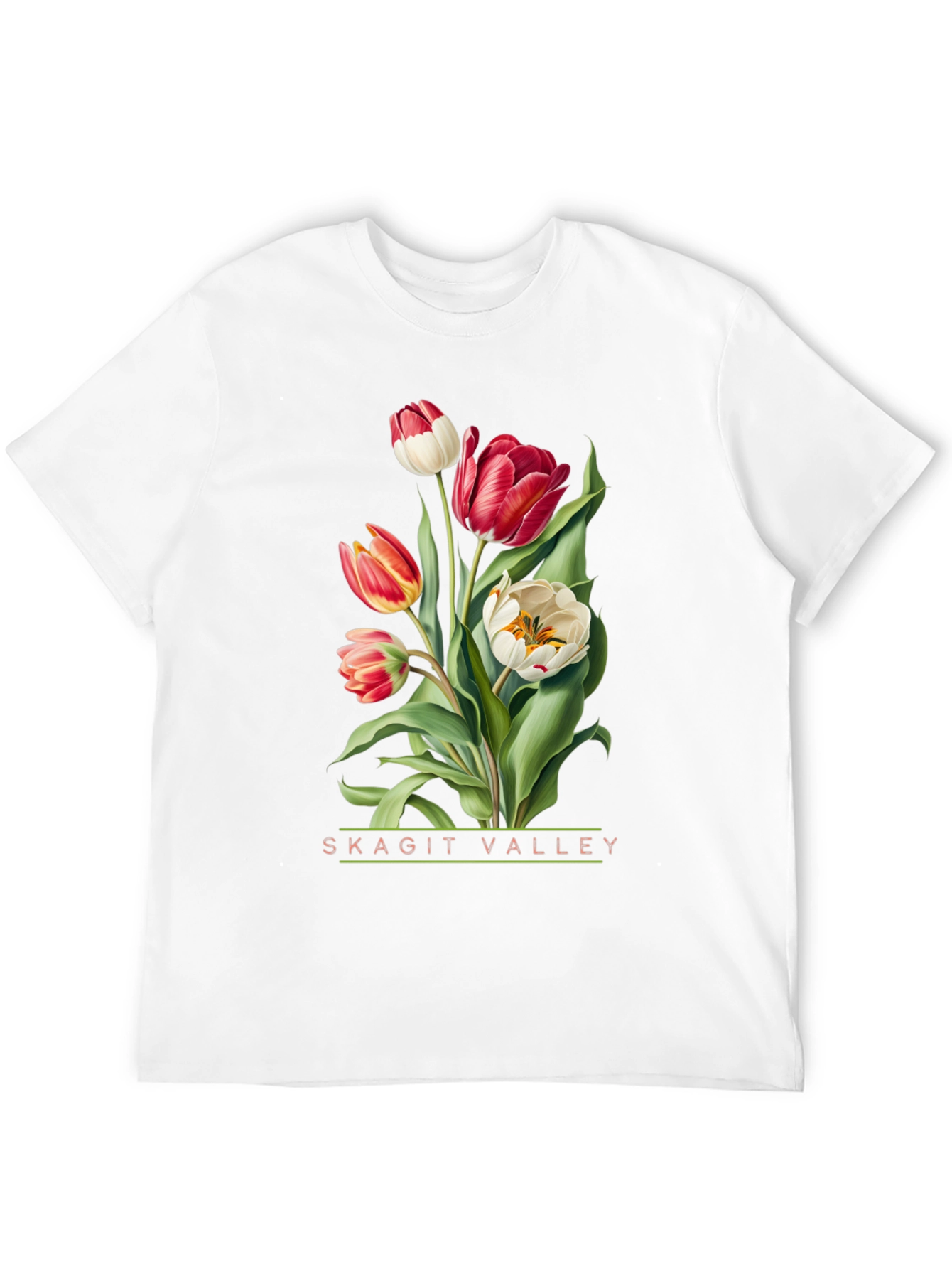 Black Skagit Valley Tulips Graphic Tee view 12
