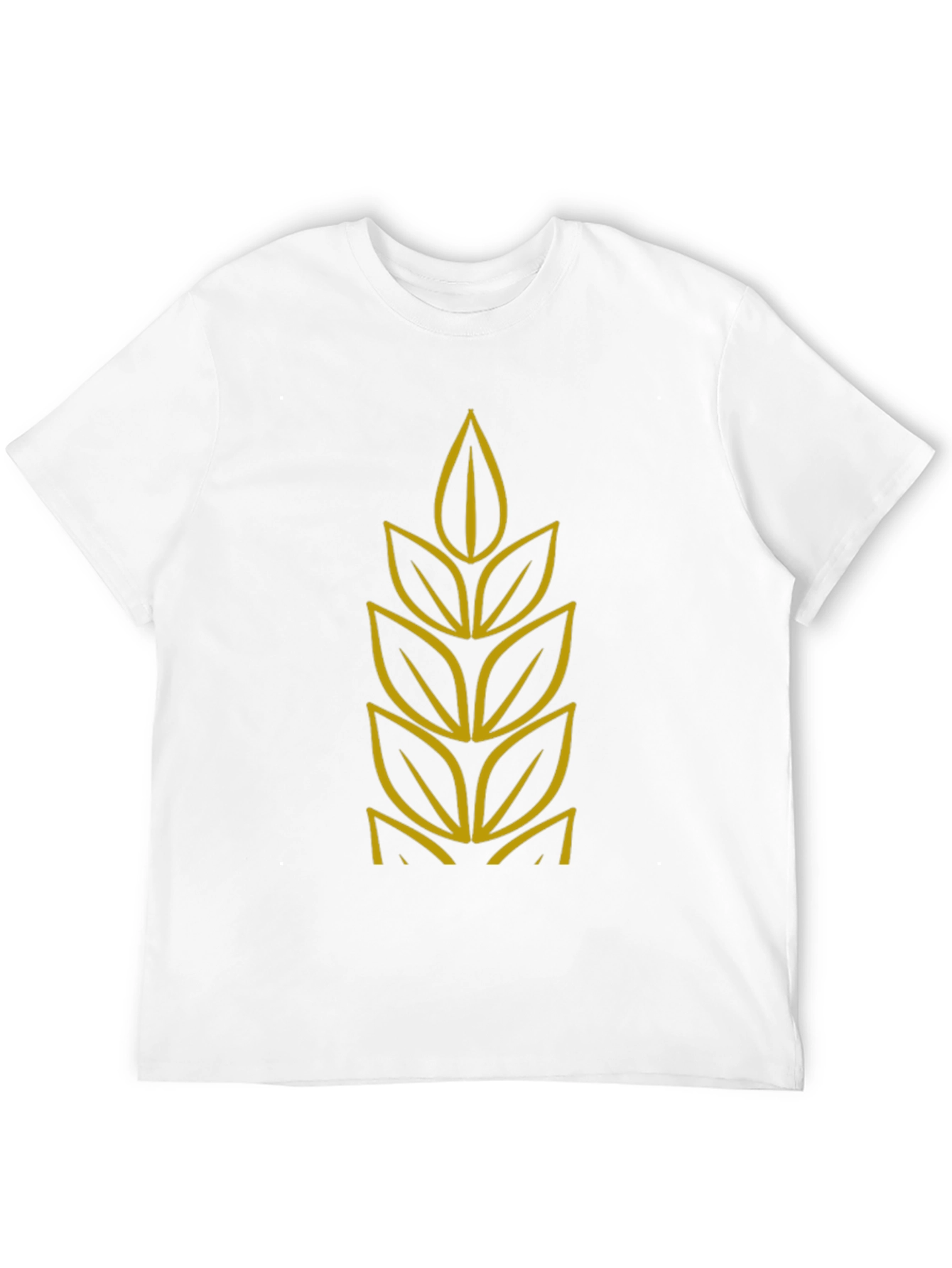 Elegant Leaf Graphic Black T-Shirt - 12