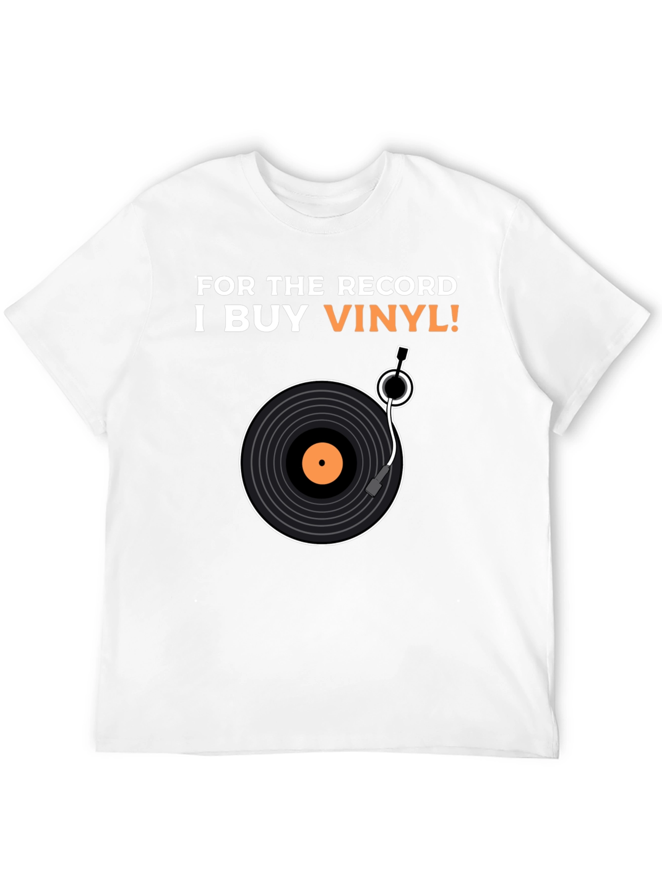 Black Vinyl Record T-Shirt - For The Record I Buy Vinyl! view 12