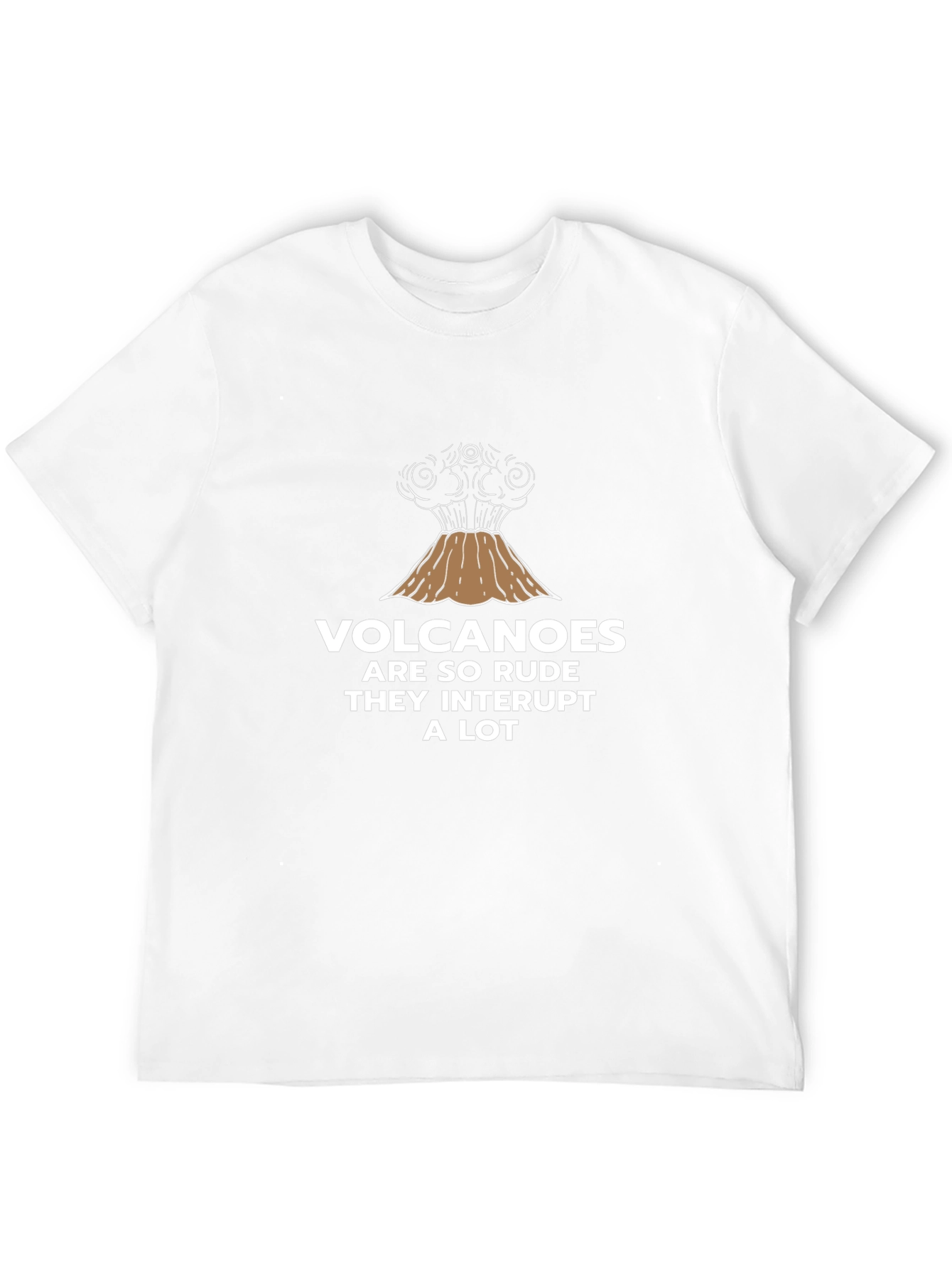 Black Volcano Humor Graphic T-Shirt view 12
