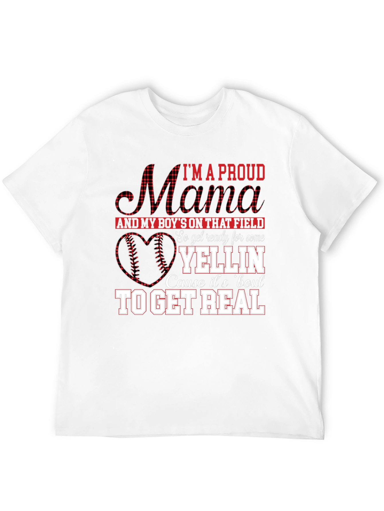 Black Proud Baseball Mama T-Shirt view 12