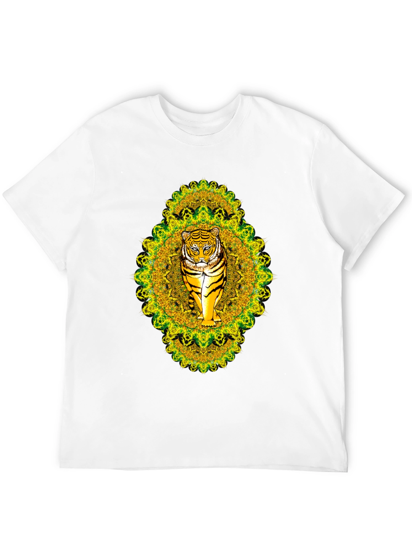 Black Tiger Mandala Graphic Tee - Black view 12