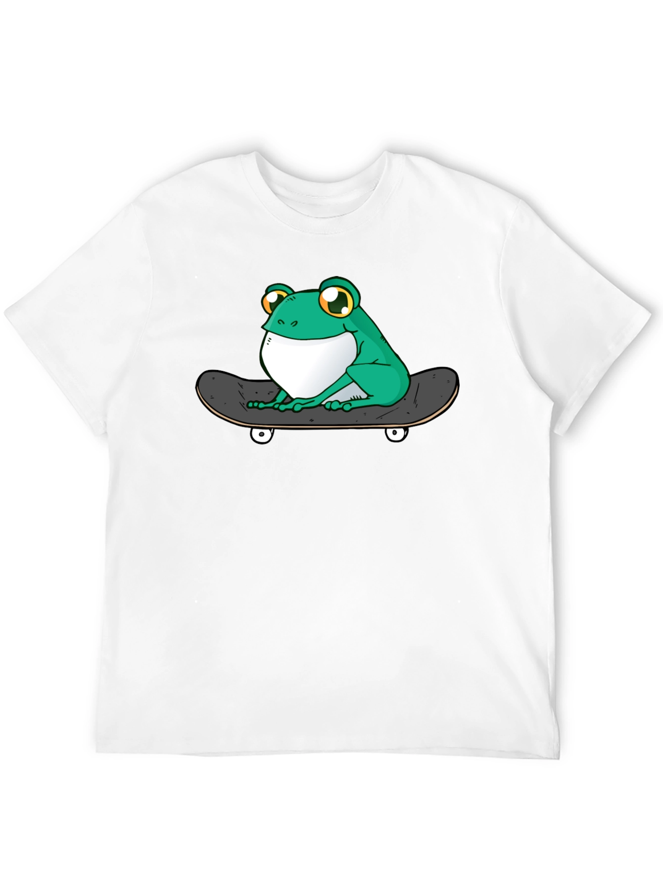 Black Frog on Skateboard T-Shirt - Cool Graphic Tee view 12