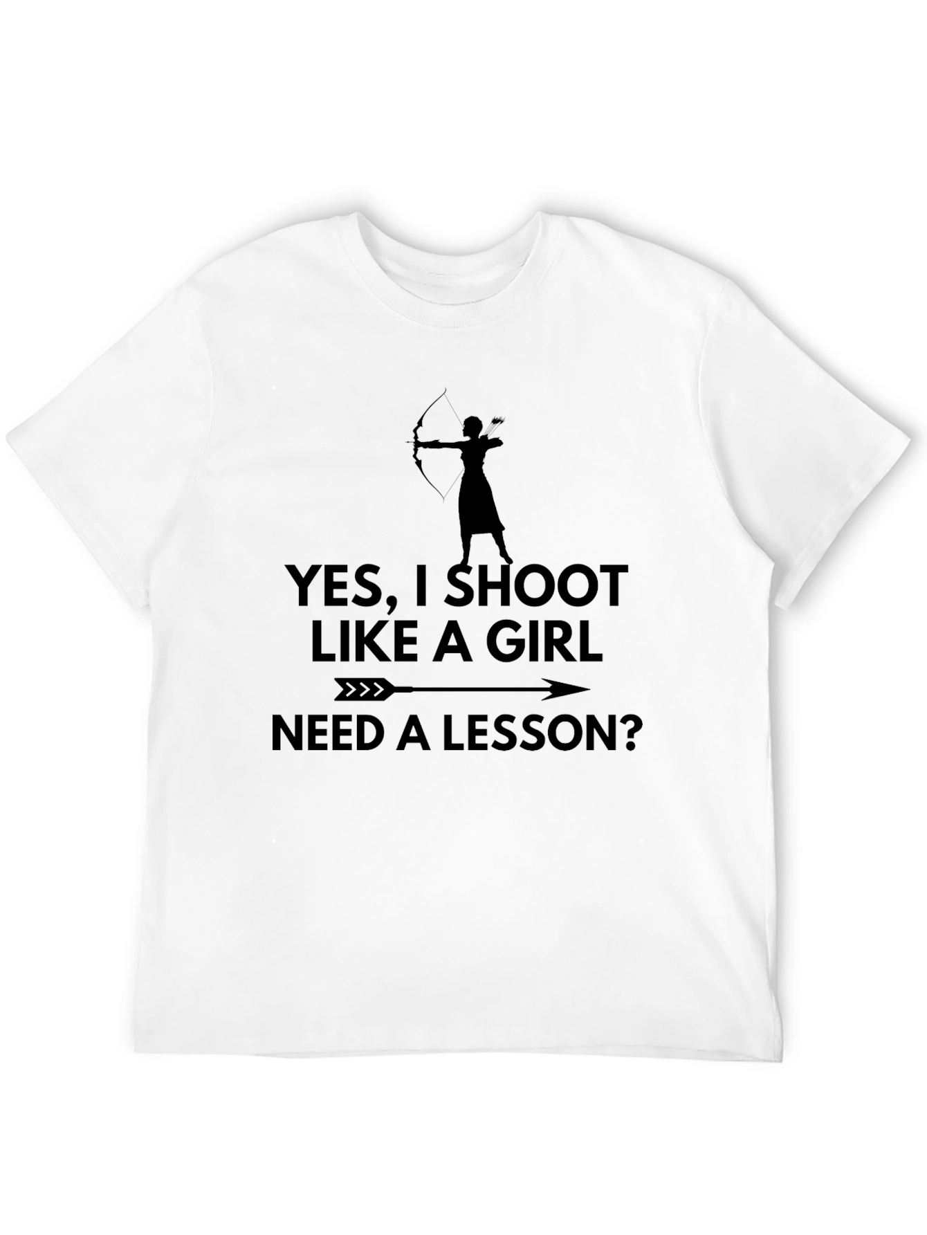 Black Yes, I Shoot Like A Girl T-Shirt view 12