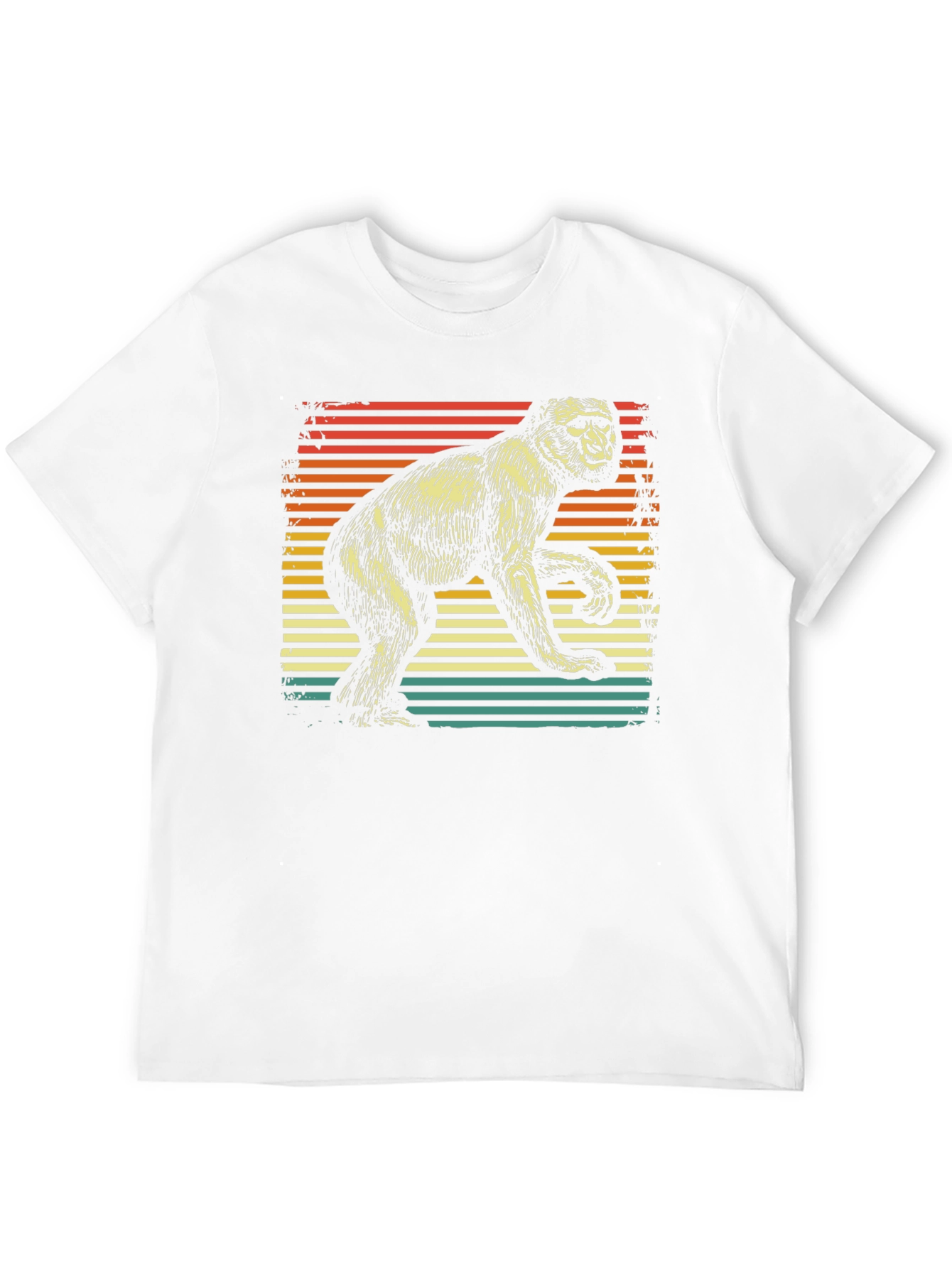 Black Retro Monkey Graphic Tee - Vintage Style Ape T-Shirt view 12