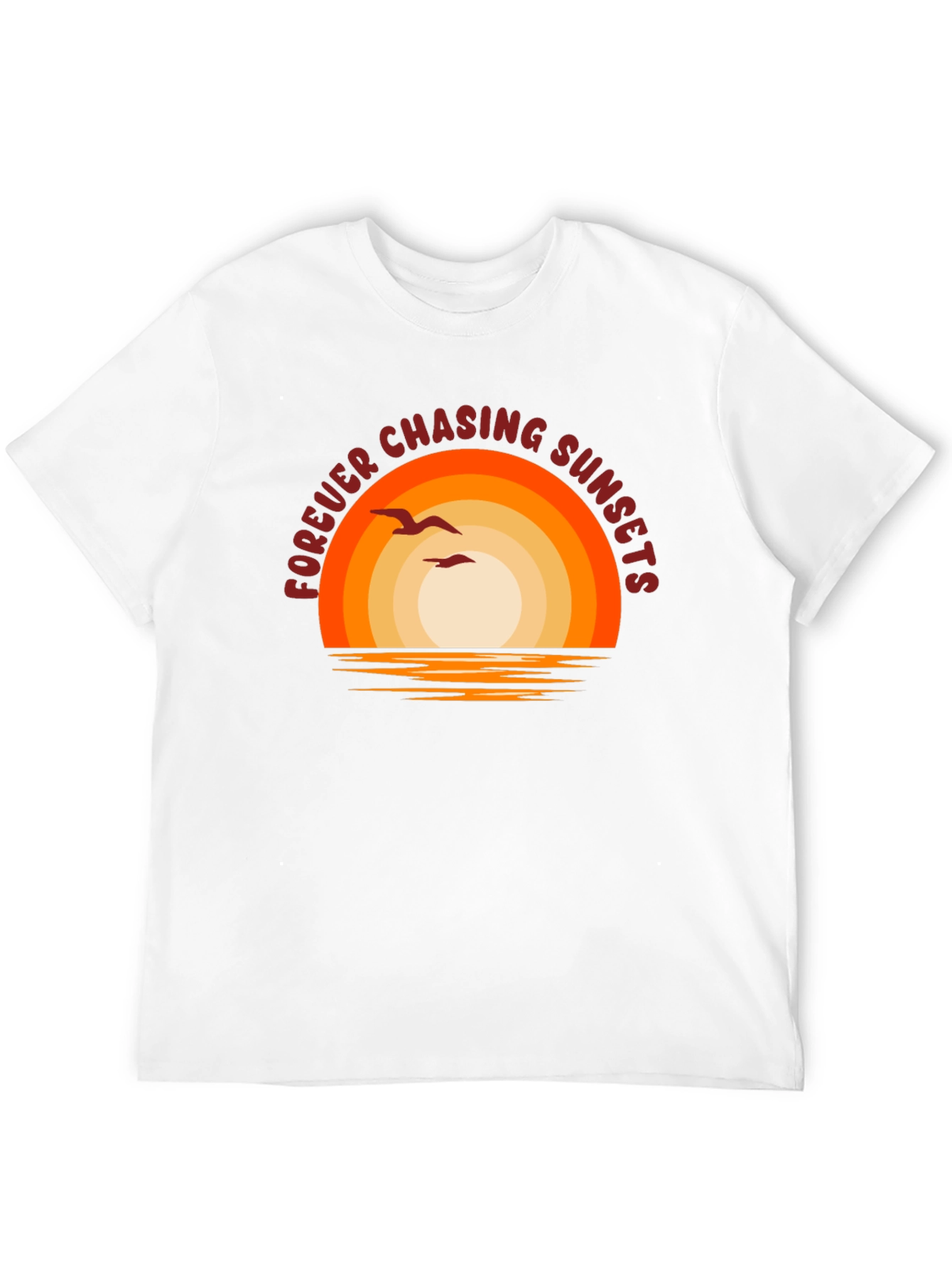 Black Forever Chasing Sunsets Graphic T-Shirt view 12