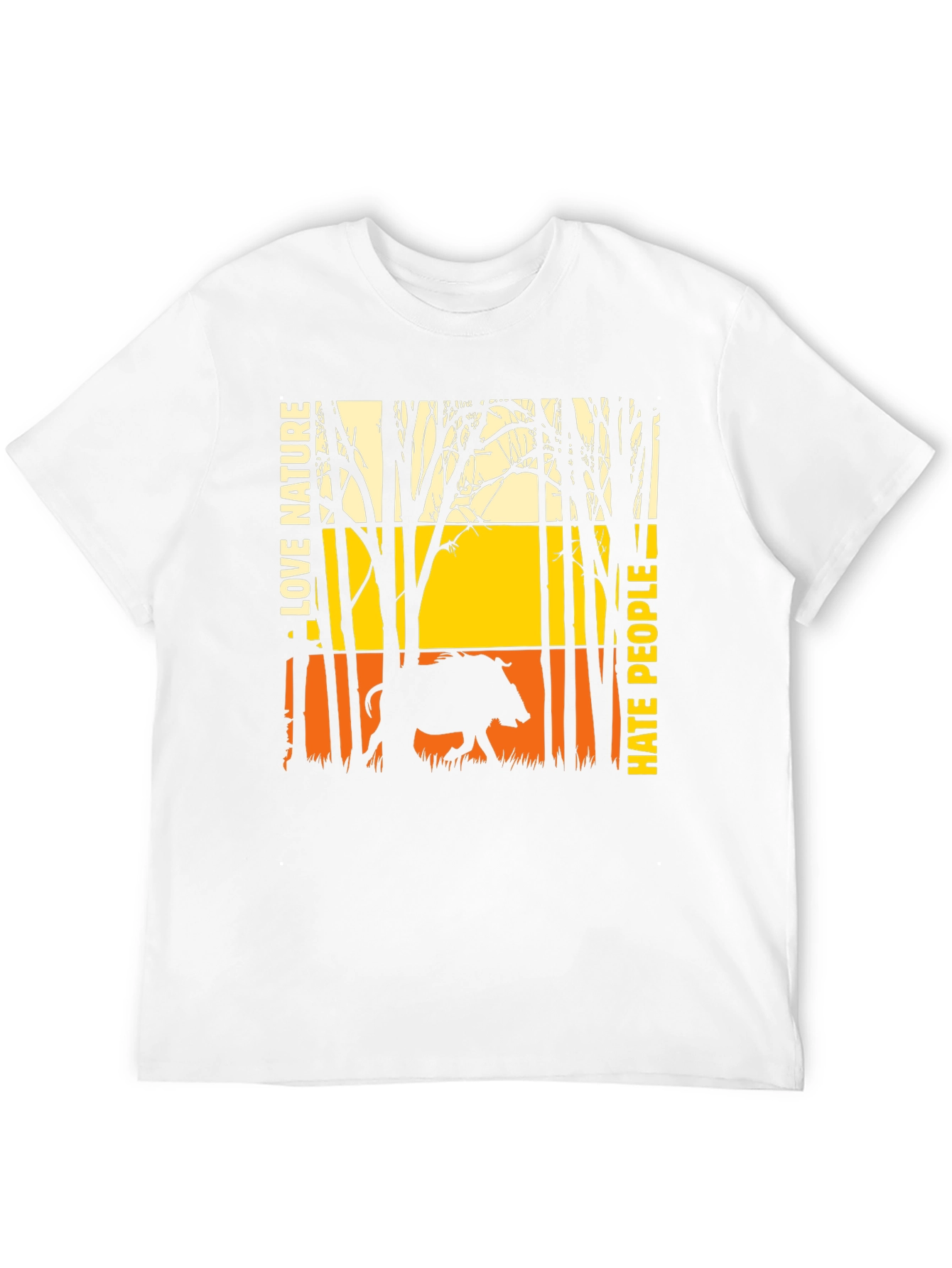 Black Love Nature Hate People Graphic Tee view 12