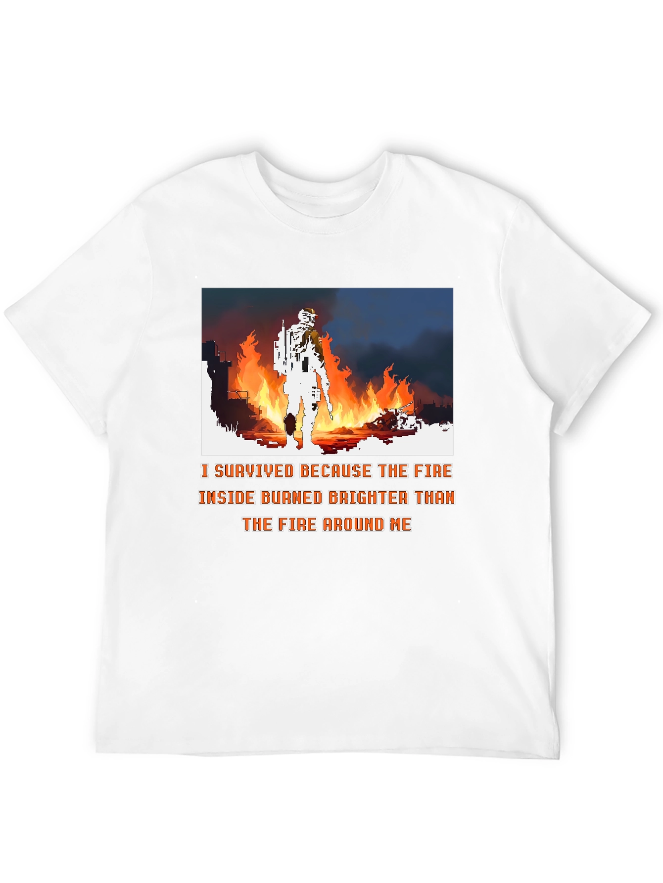 Black I Survived the Fire Graphic Tee - Courage and Resilience view 12