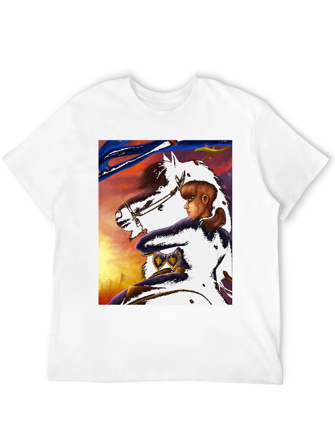 Black Joan of Arc Horseback Ride Graphic Tee view 12