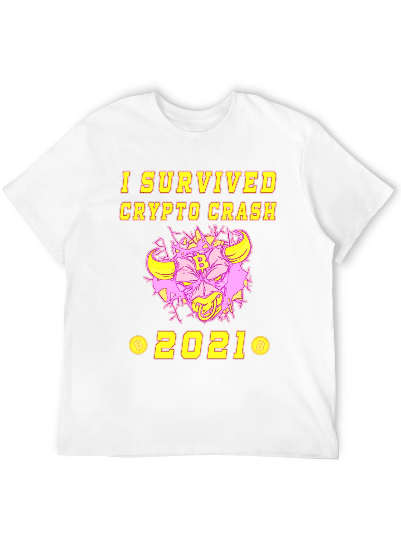 Black I Survived Crypto Crash 2021 T-Shirt view 12