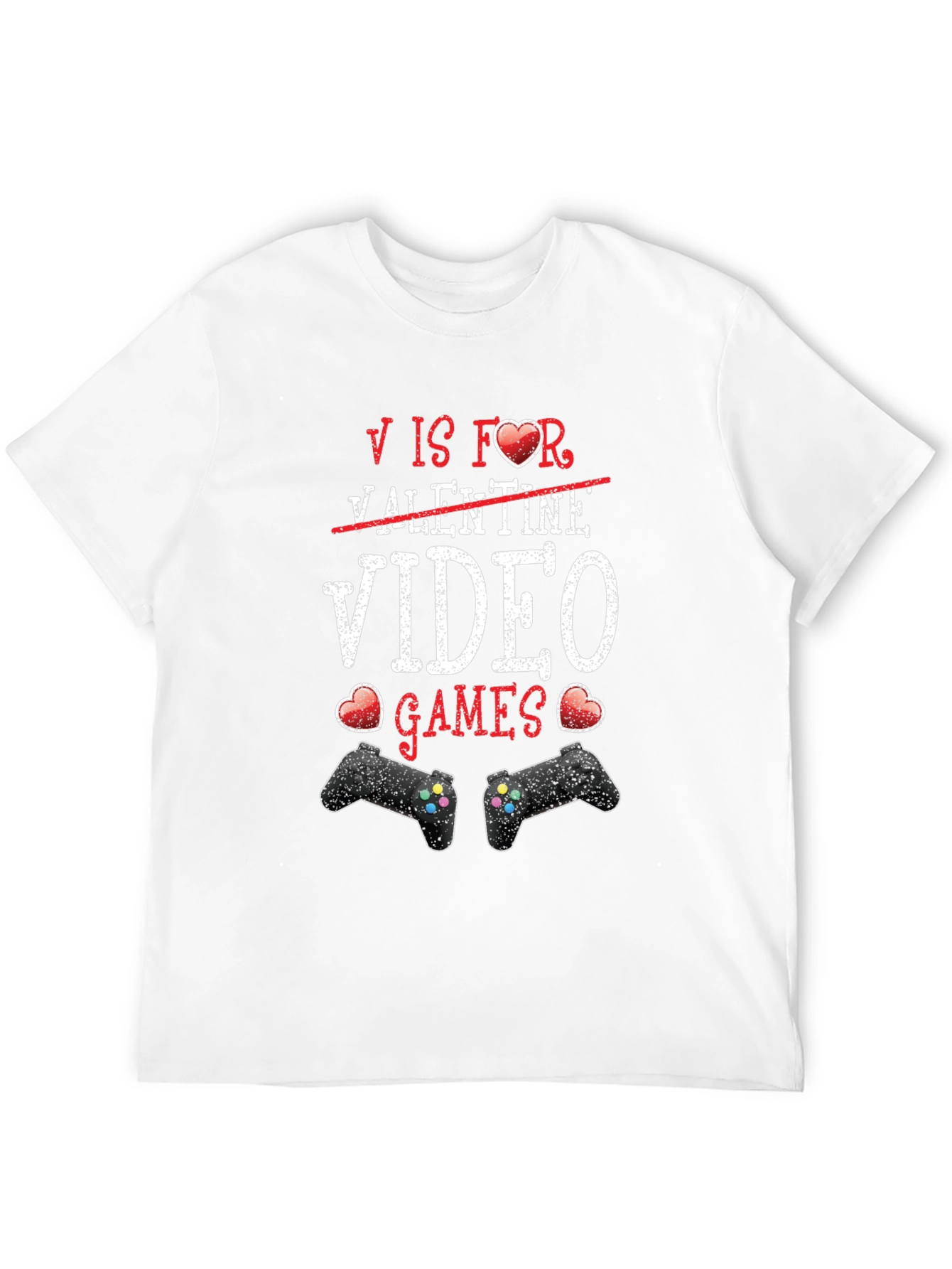 Black Video Games Valentine's T-Shirt view 12
