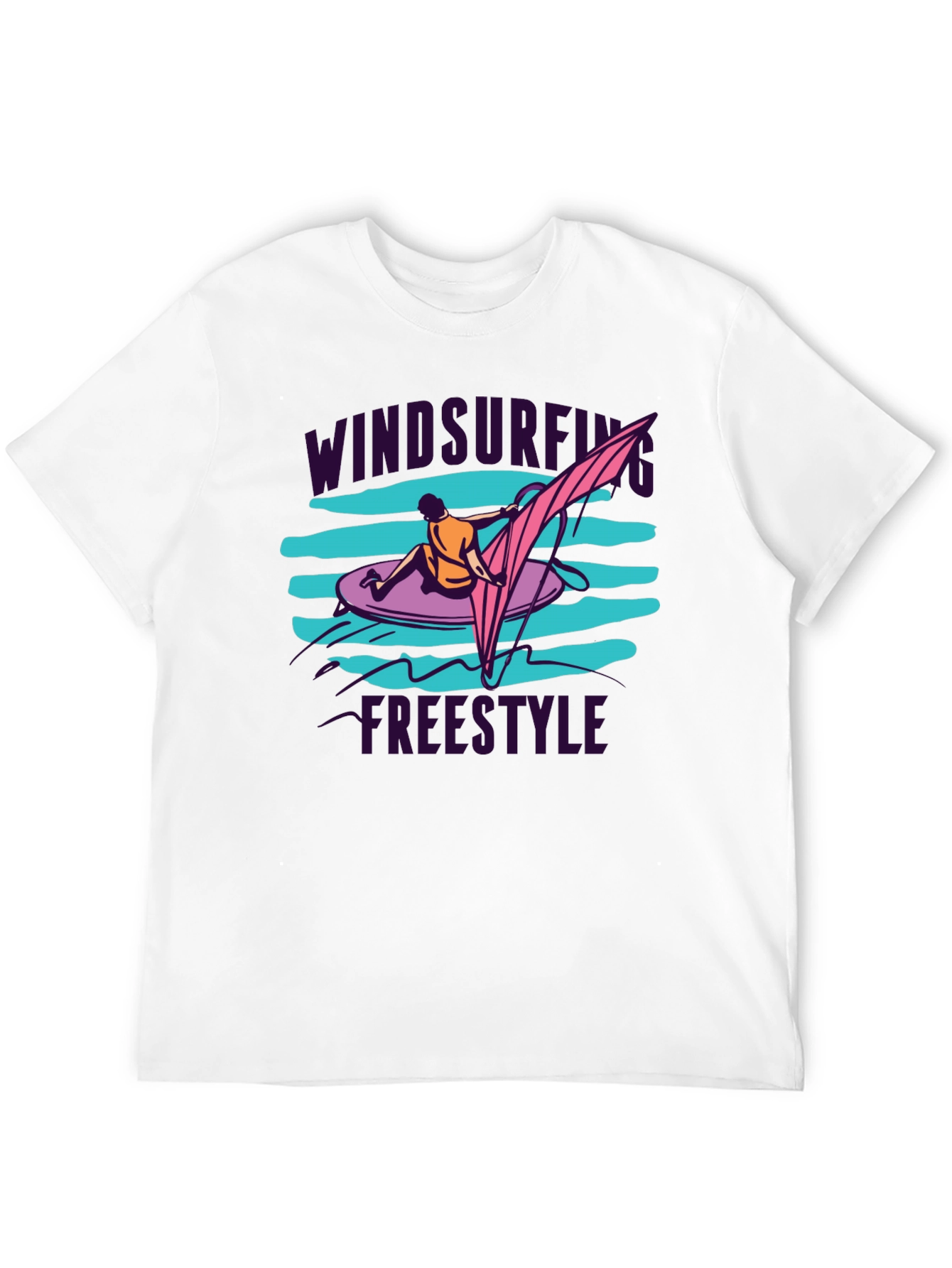 Black Windsurfing Freestyle Black T-Shirt view 12