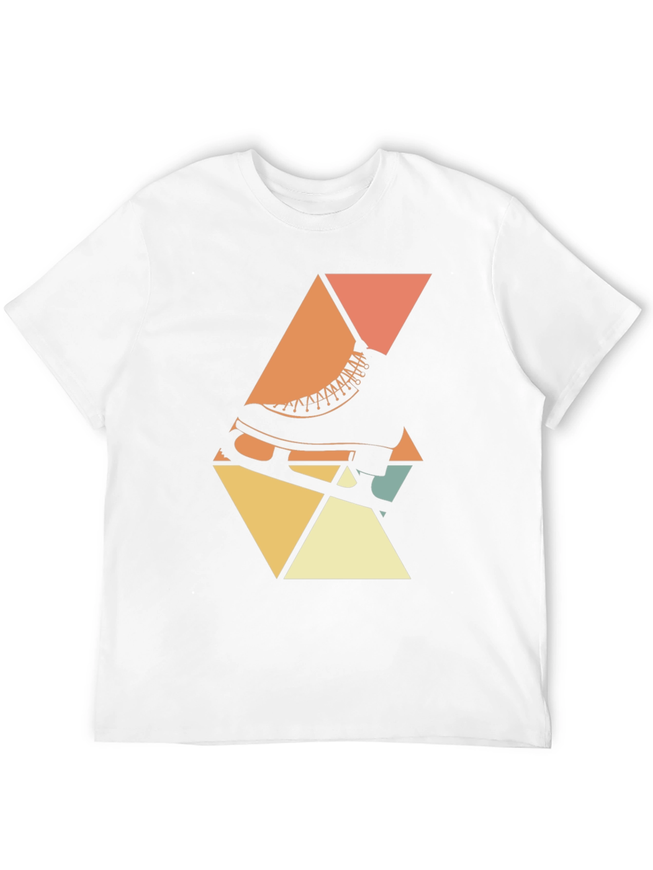 Black Retro Skate T-Shirt - Geometric Design view 12
