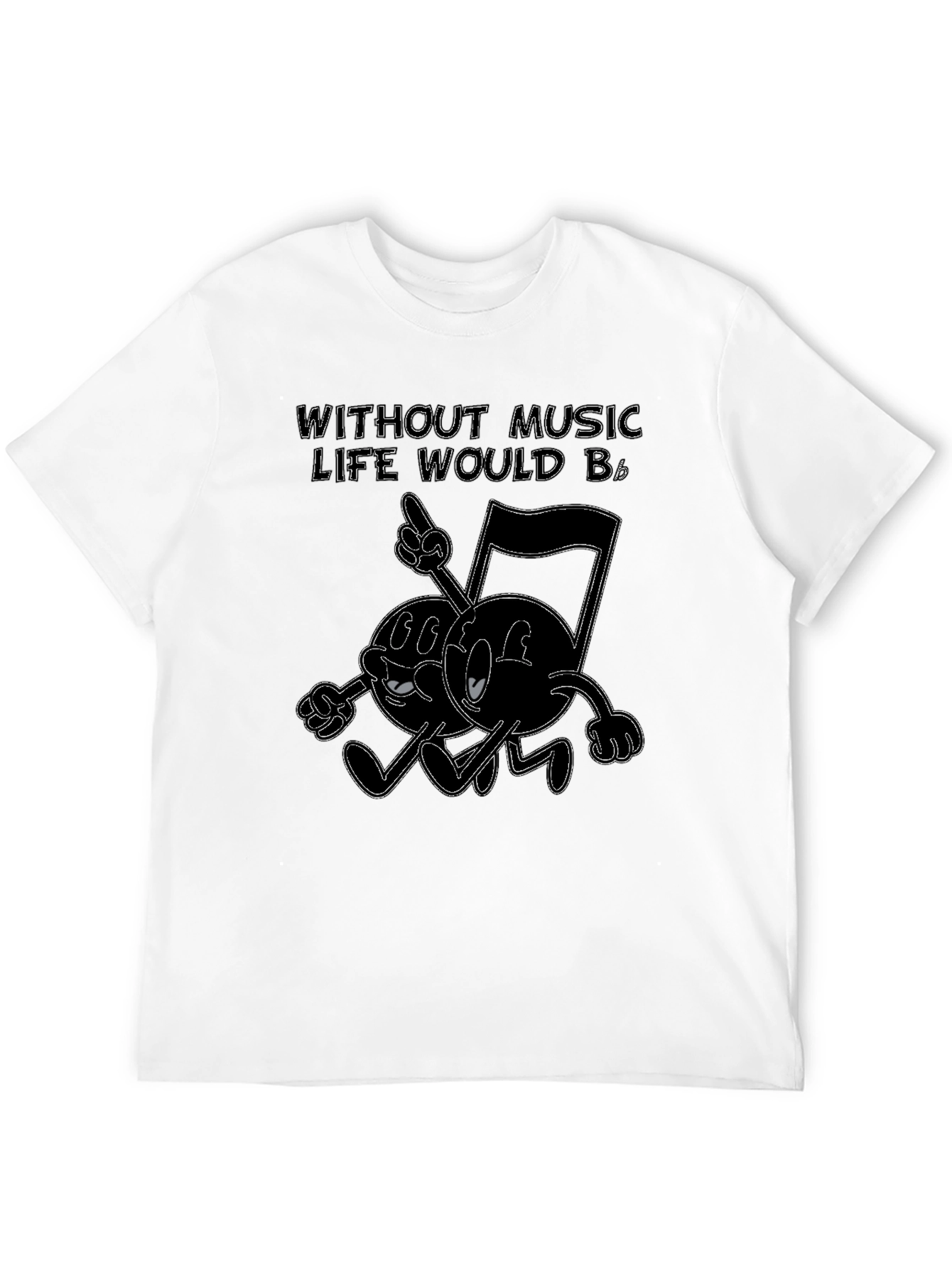Black Music Note Graphic Black T-Shirt view 12