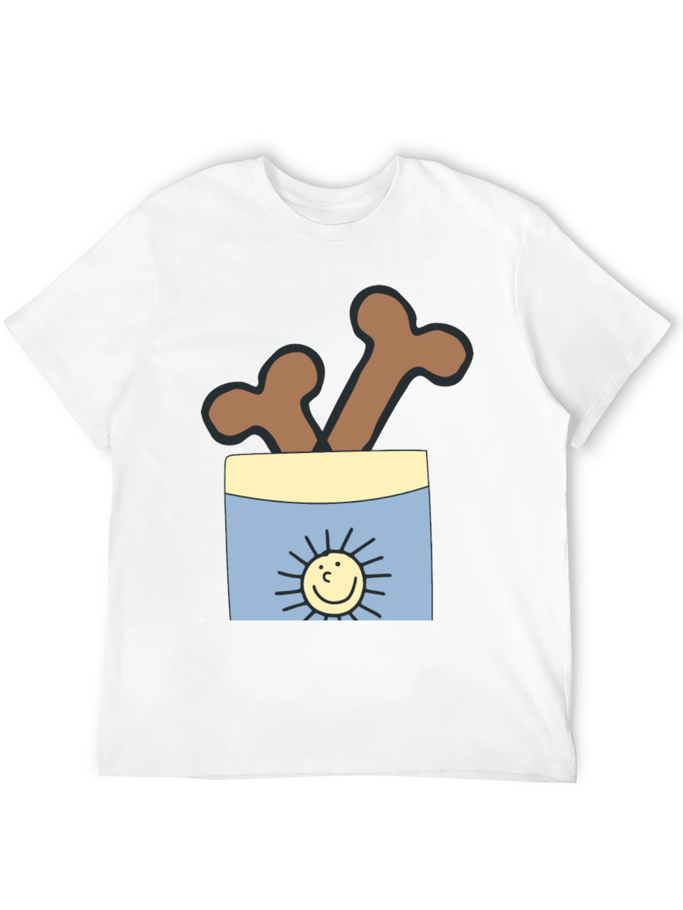 Black Funny Bone T-Shirt - Cartoon Style Graphic Tee view 12