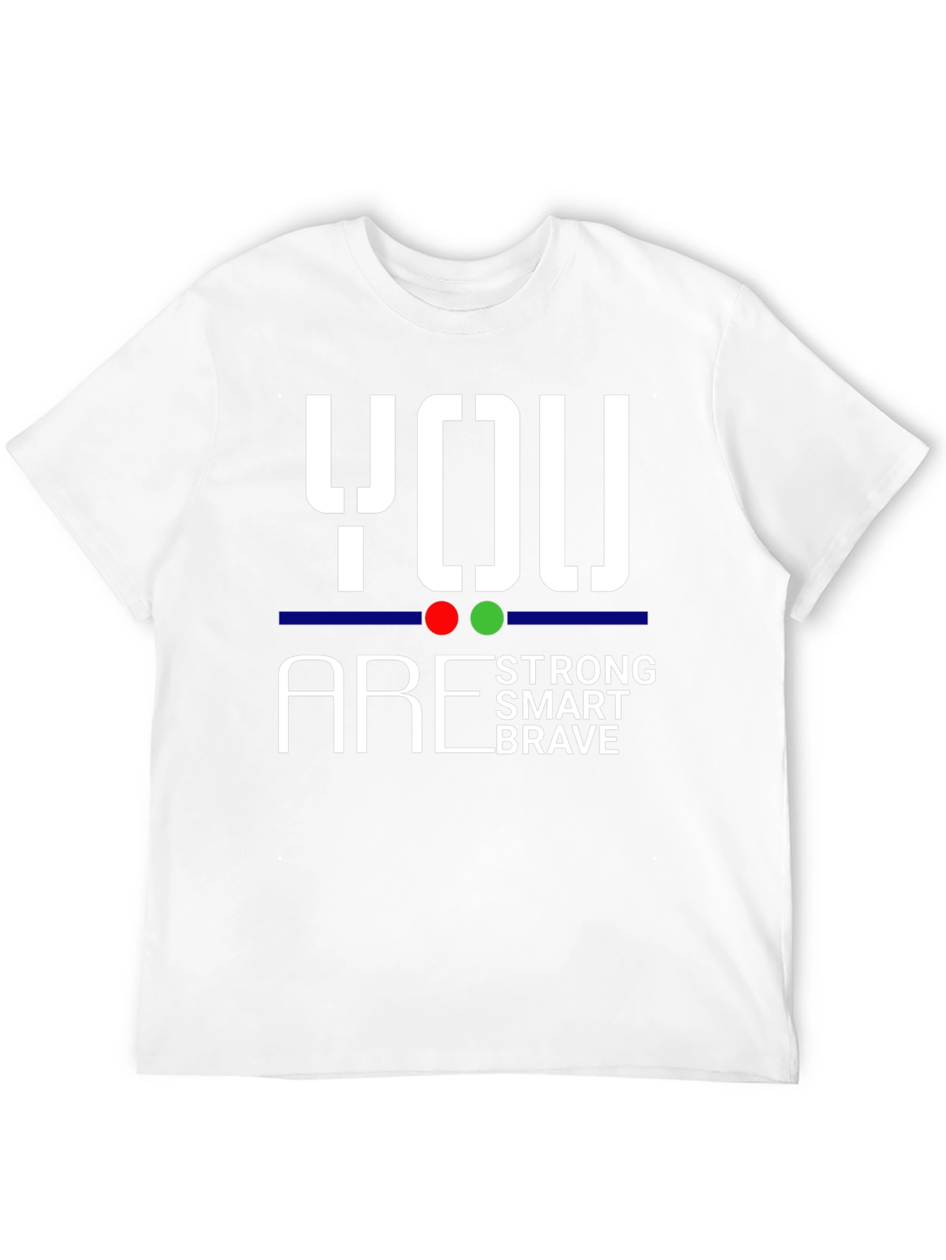 Black You Are Strong Smart Brave Men's Black T-Shirt view 12