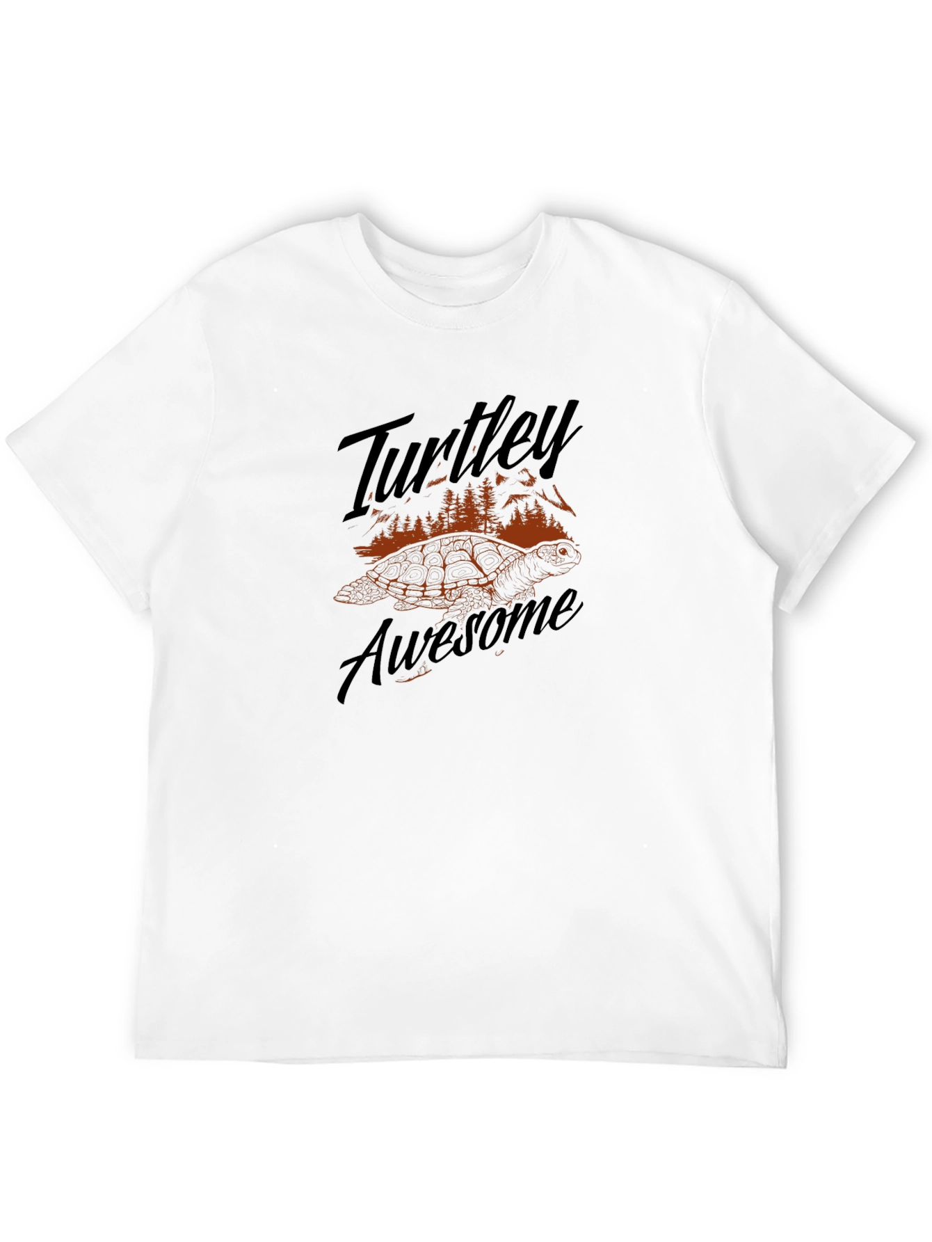 Black Turtle Graphic Black T-Shirt - 'Turtley Awesome' view 12