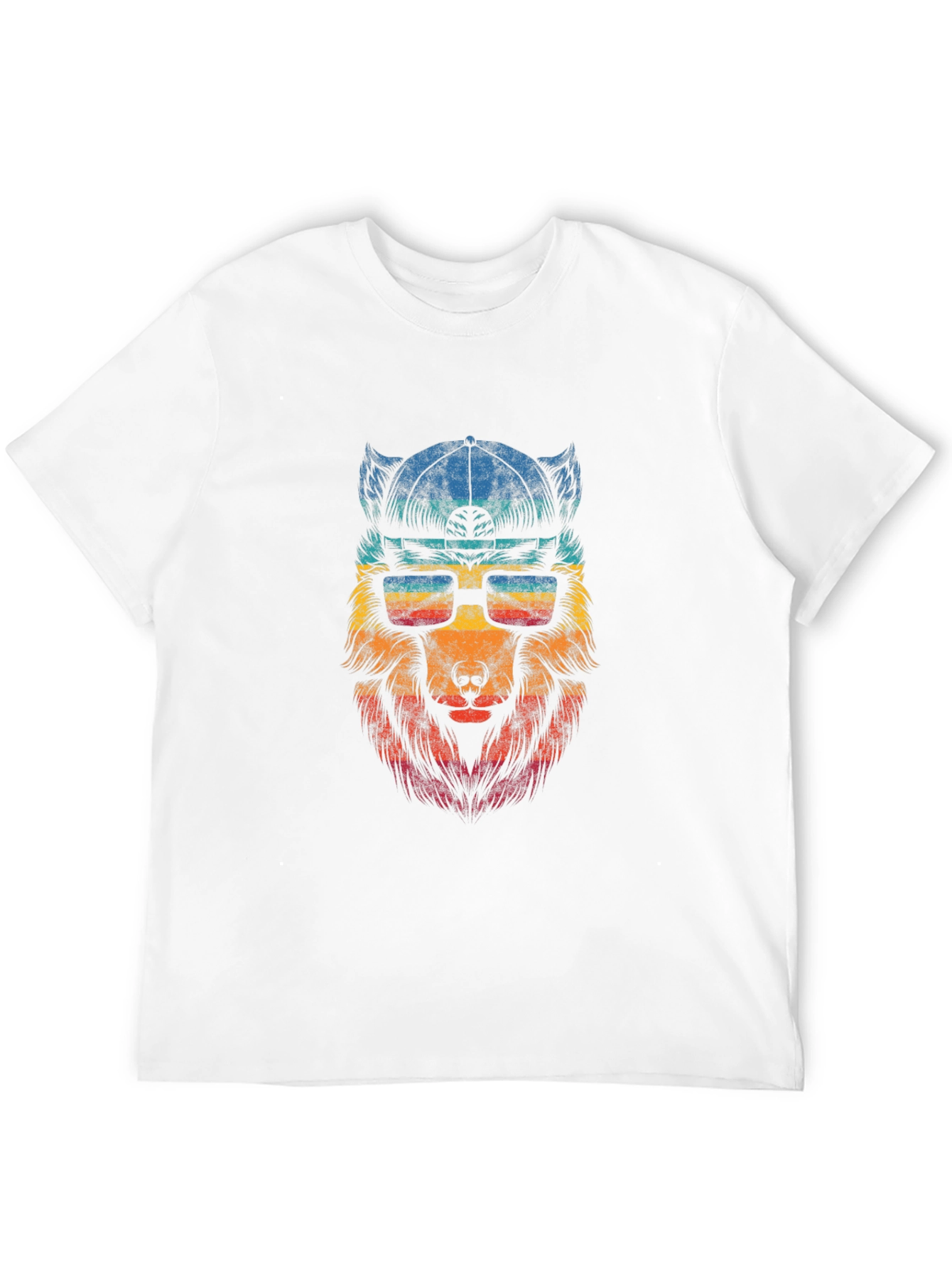 Black Retro Wolf Graphic T-Shirt - Cool Animal Design view 12