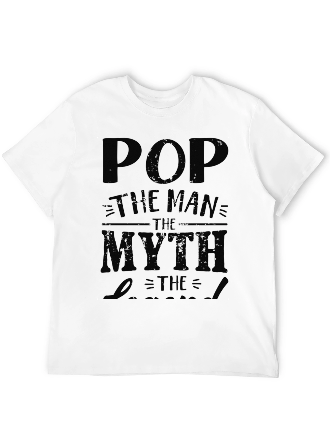 Black Pop The Man, The Myth, The Legend Black T-Shirt view 12