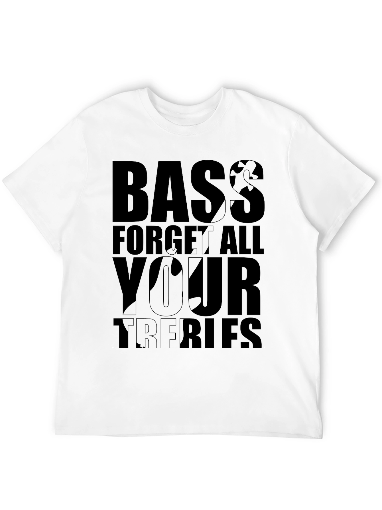 Black Bass Guitar Forget All Your Troubles Graphic T-Shirt view 12