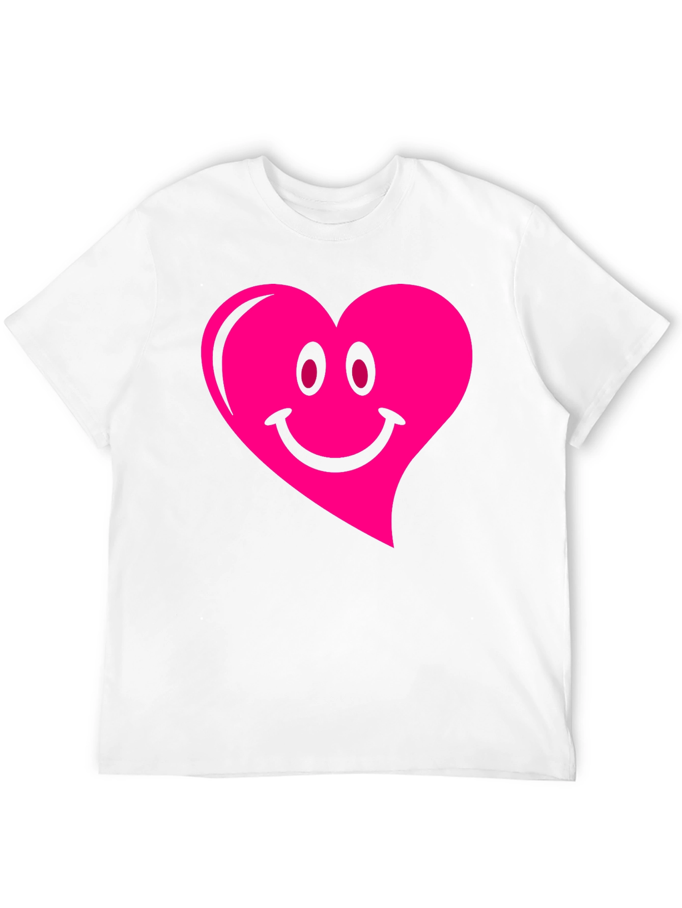 Black Heart Smiley Face Graphic Black T-Shirt view 12