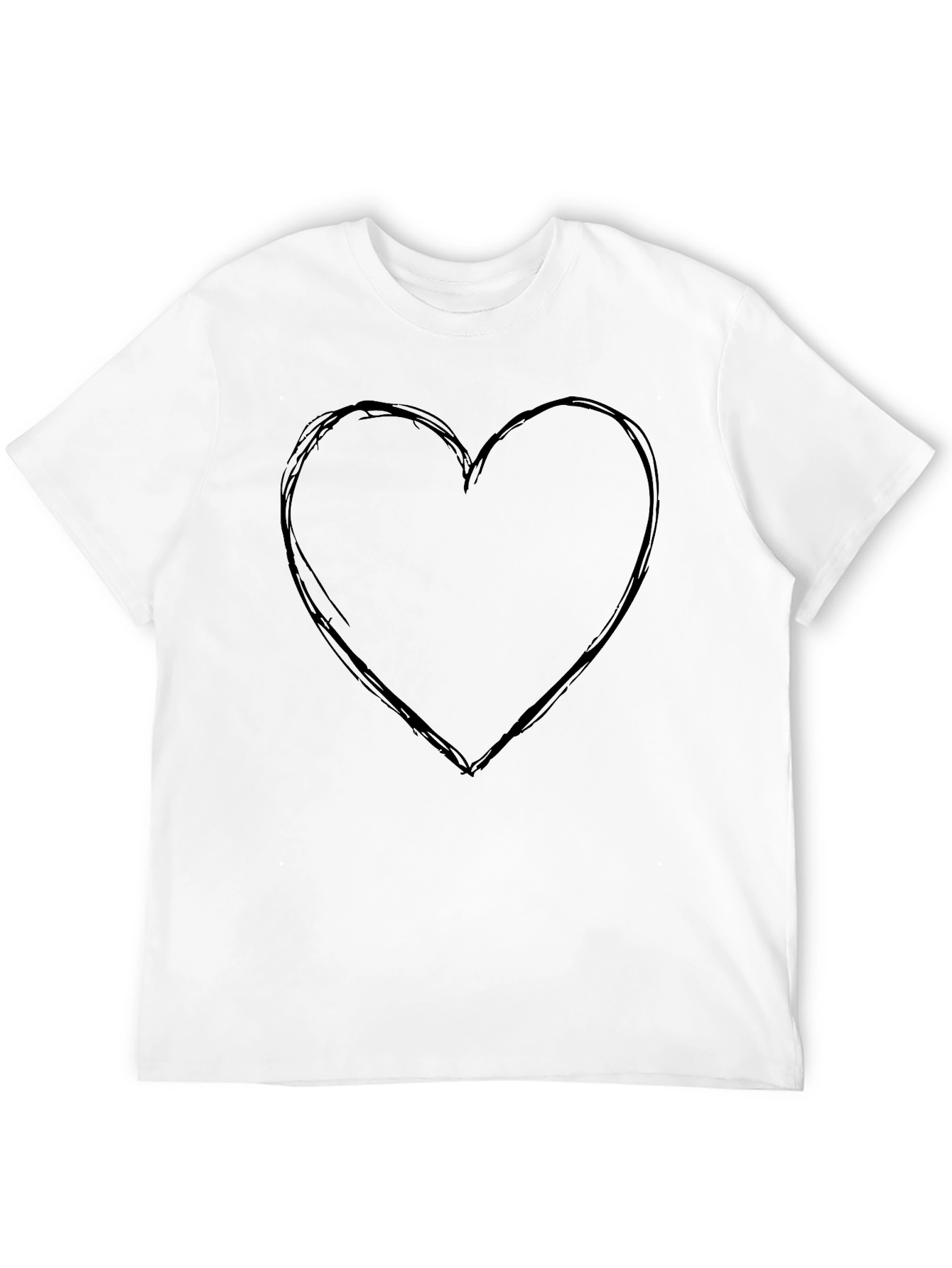 Black Black T-Shirt with Heart Graphic view 12
